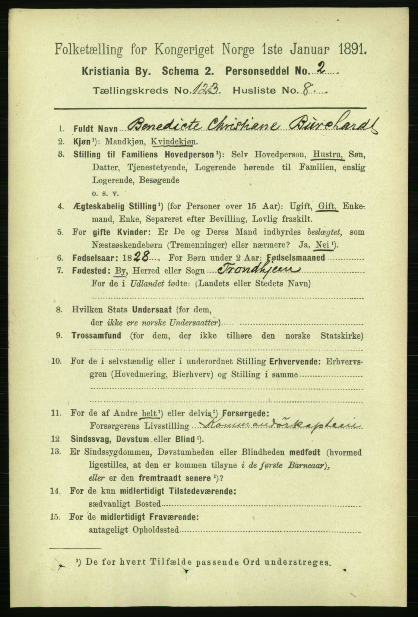 RA, 1891 census for 0301 Kristiania, 1891, p. 65188