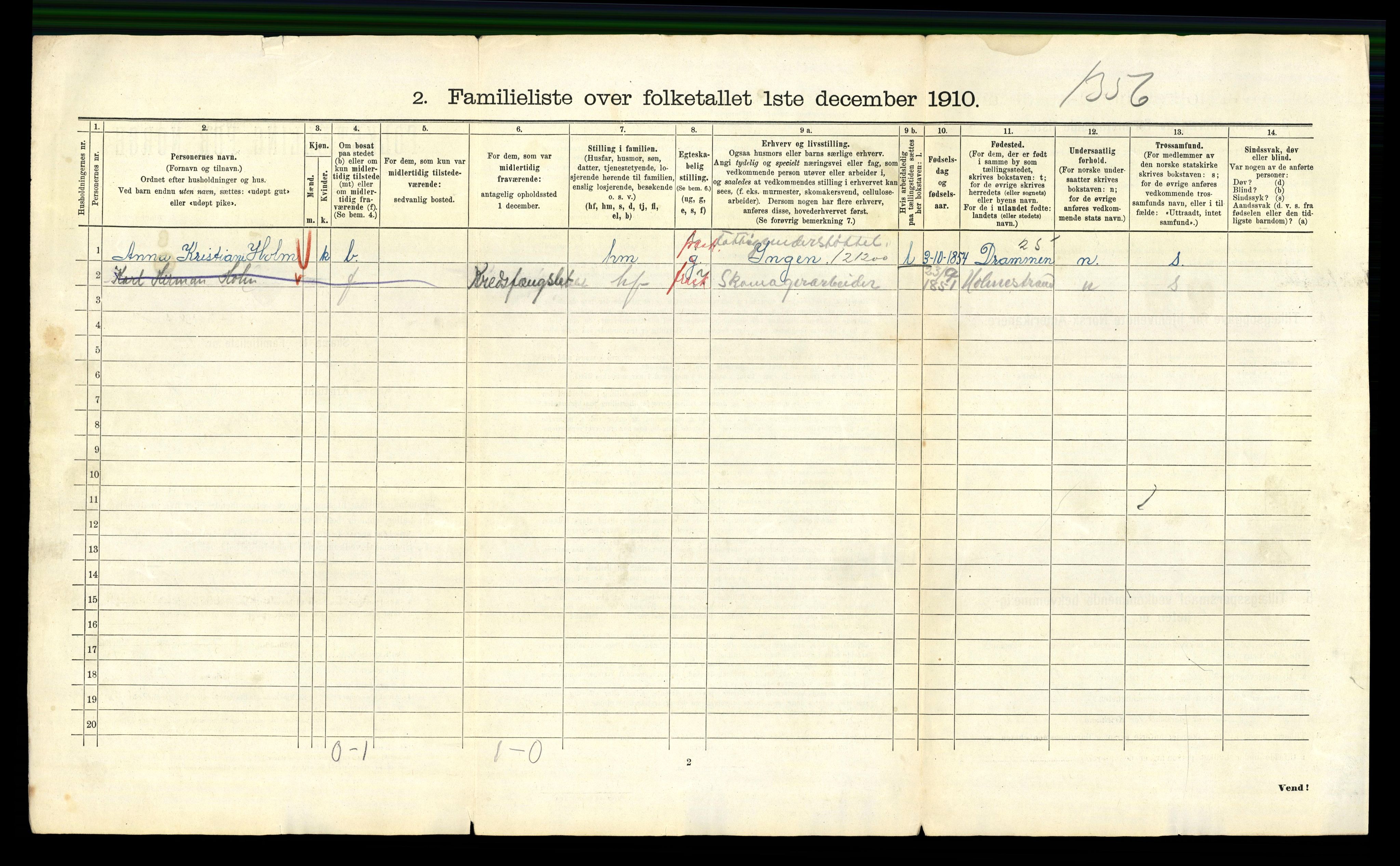 RA, 1910 census for Kristiania, 1910, p. 93646