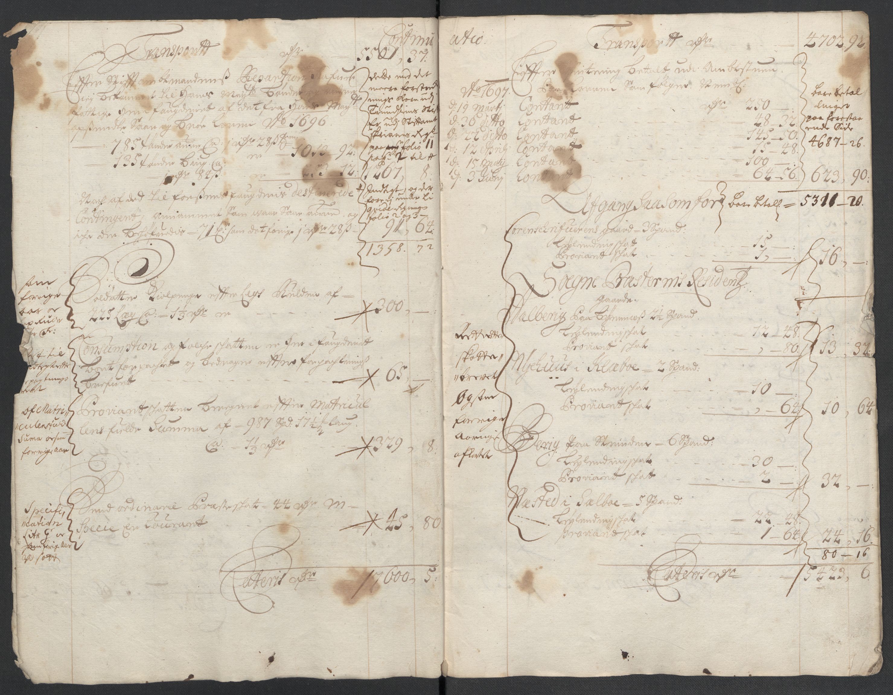 Rentekammeret inntil 1814, Reviderte regnskaper, Fogderegnskap, RA/EA-4092/R61/L4106: Fogderegnskap Strinda og Selbu, 1696-1697, p. 7