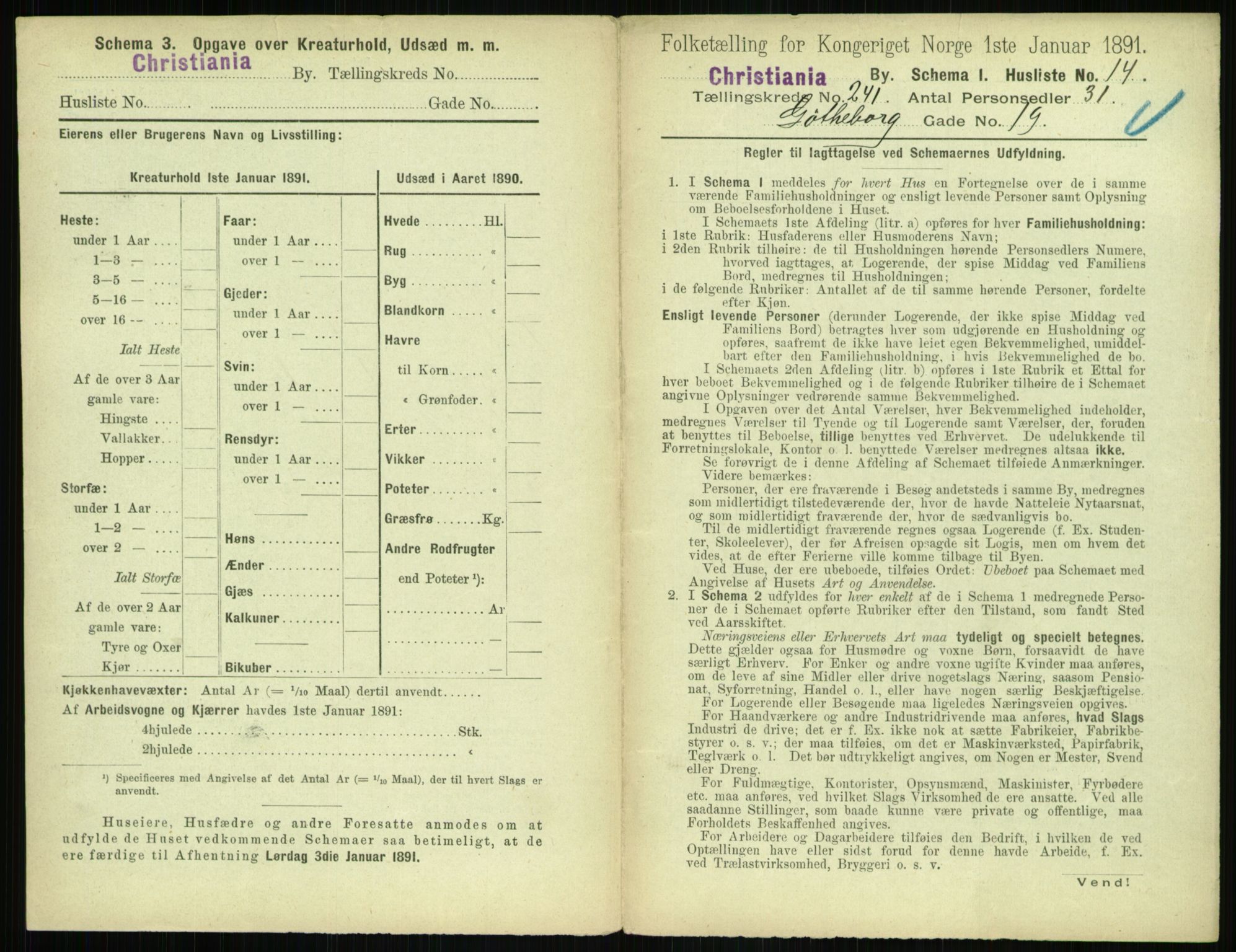 RA, 1891 census for 0301 Kristiania, 1891, p. 146361