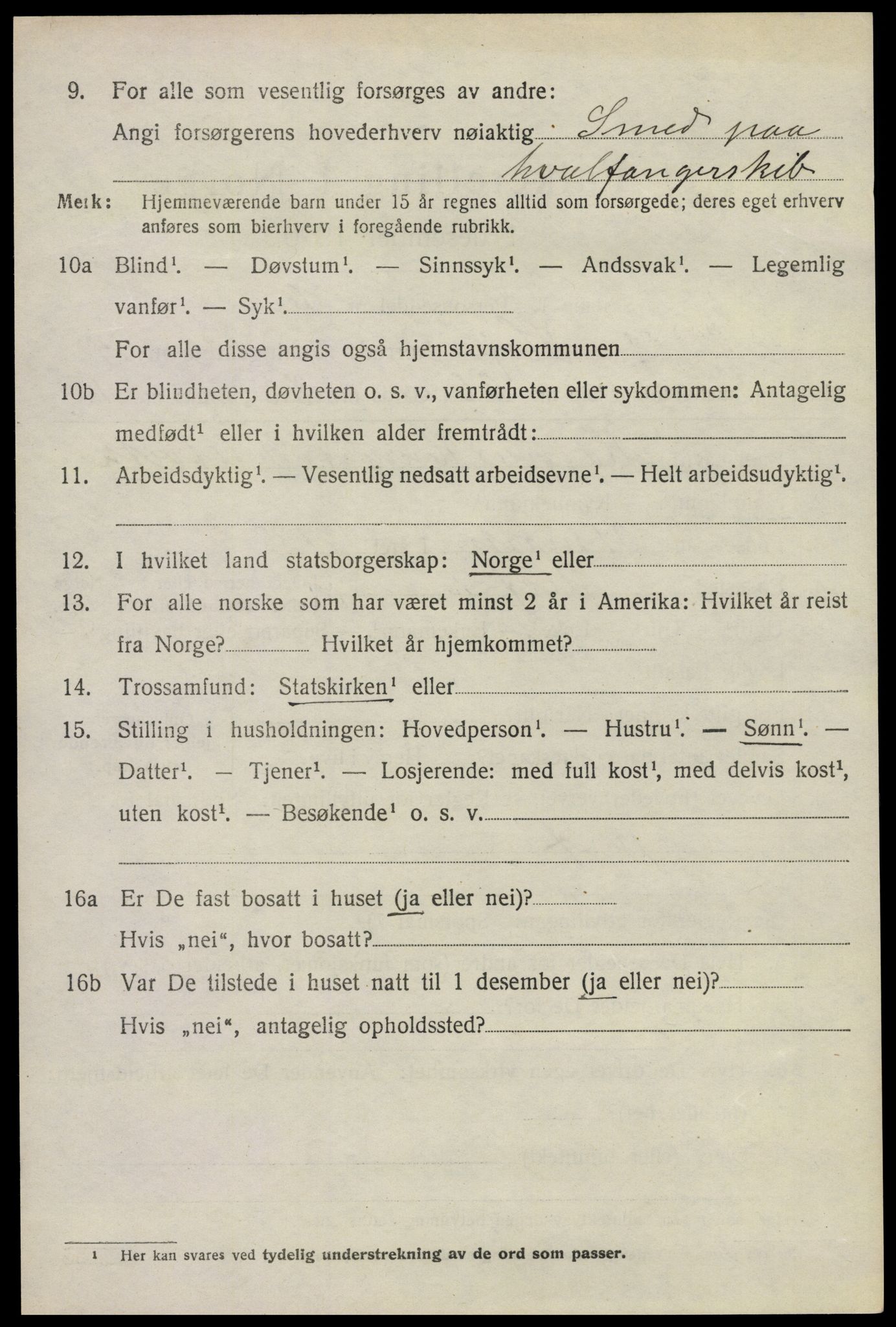 SAKO, 1920 census for Hof, 1920, p. 5236