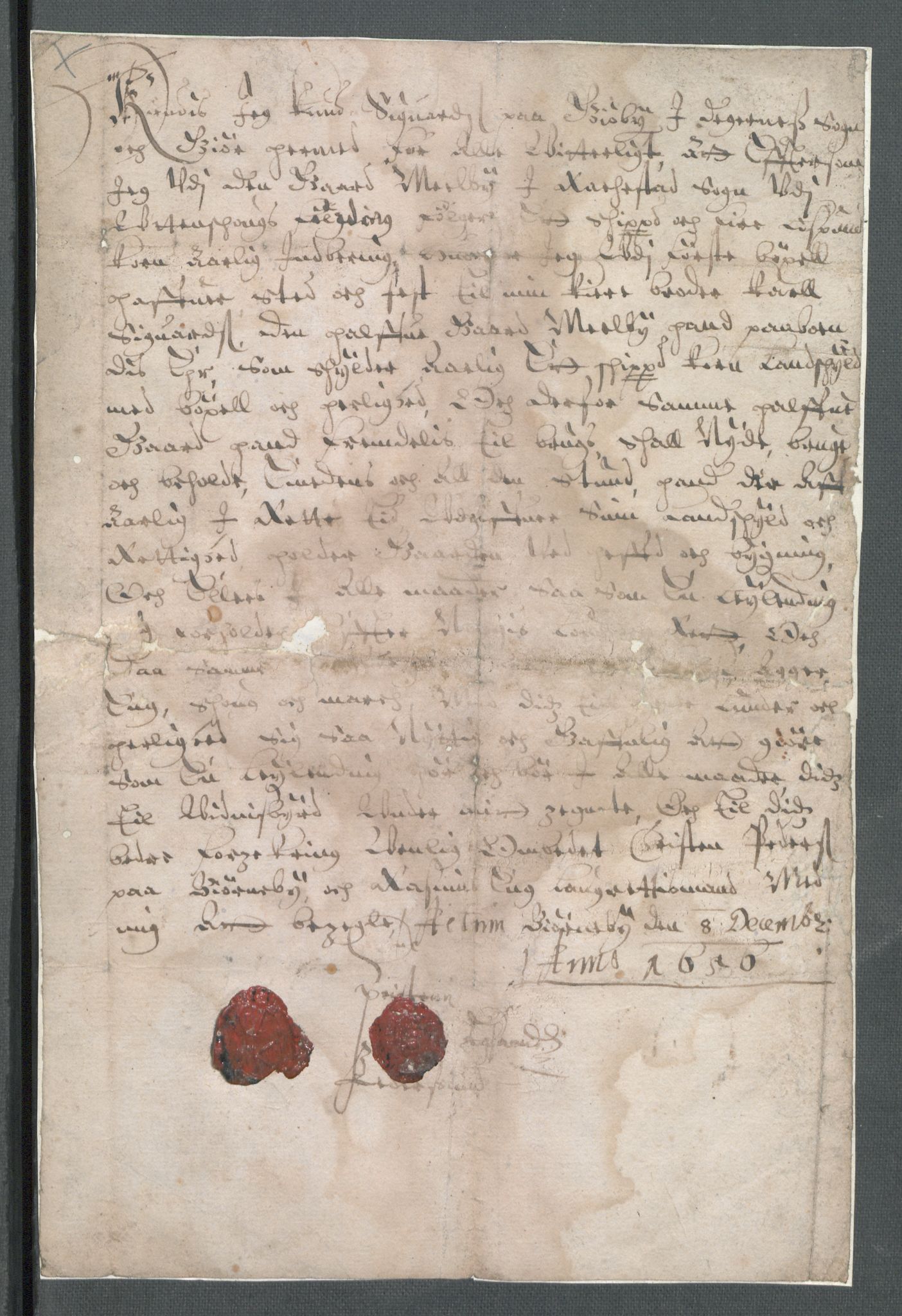 Riksarkivets diplomsamling, AV/RA-EA-5965/F02/L0166: Dokumenter, 1654-1656, p. 293