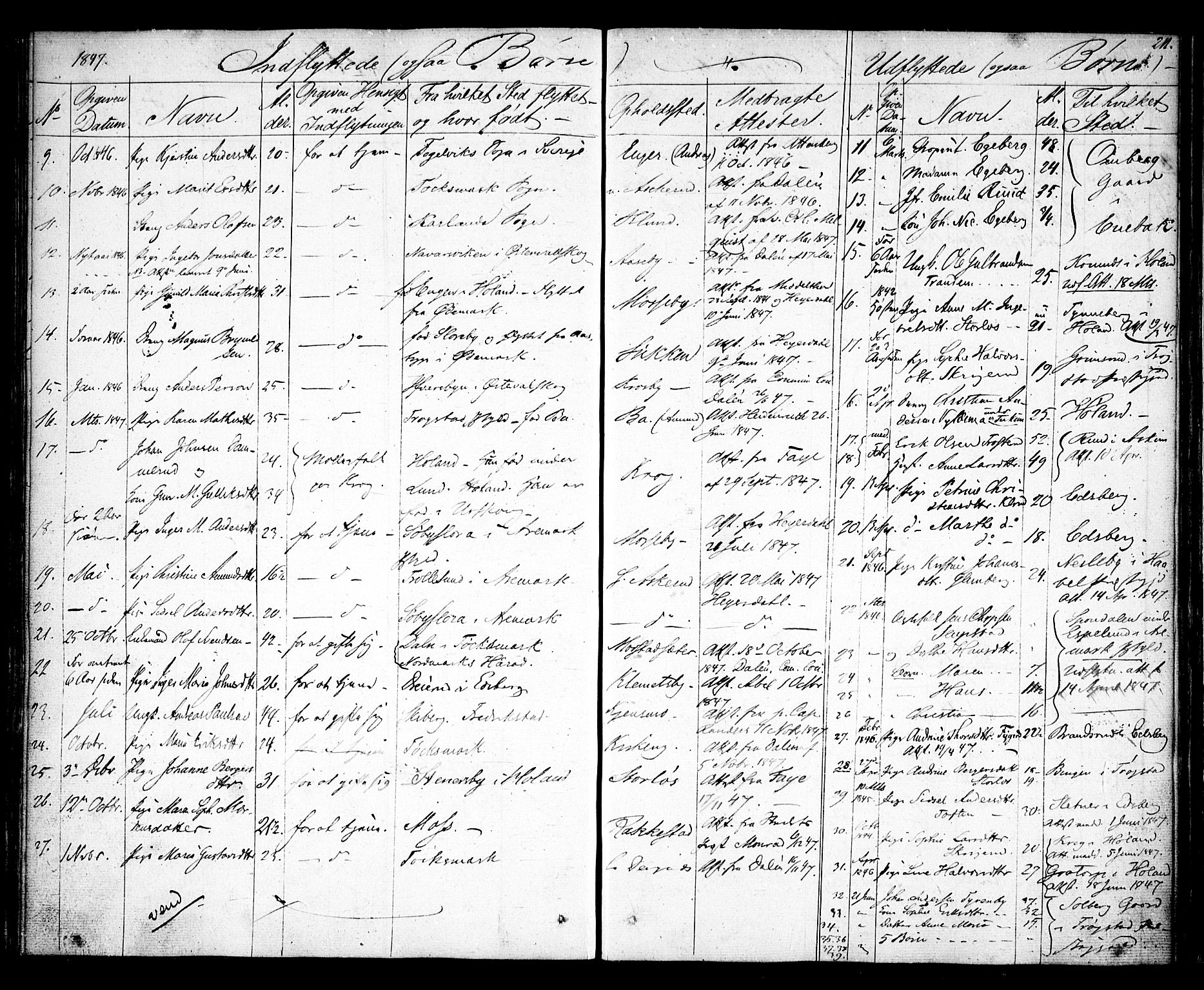 Rødenes prestekontor Kirkebøker, SAO/A-2005/F/Fa/L0005: Parish register (official) no. I 5, 1838-1849, p. 211