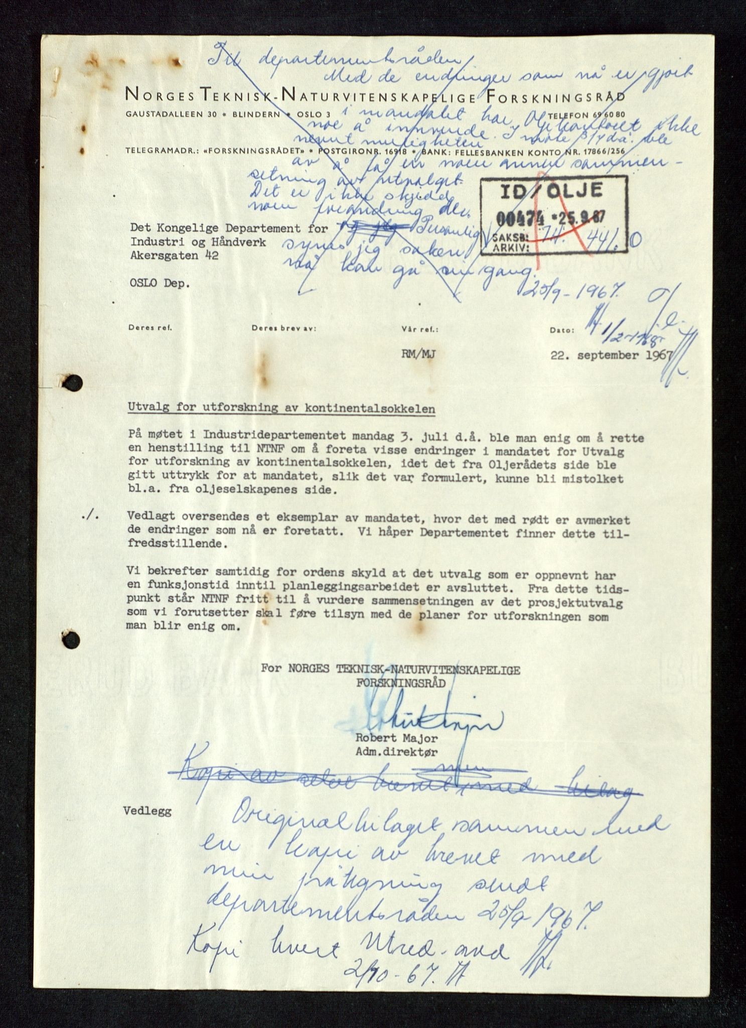 Industridepartementet, Oljekontoret, AV/SAST-A-101348/Db/L0005: Seismiske undersøkelser, 1963-1972, p. 13
