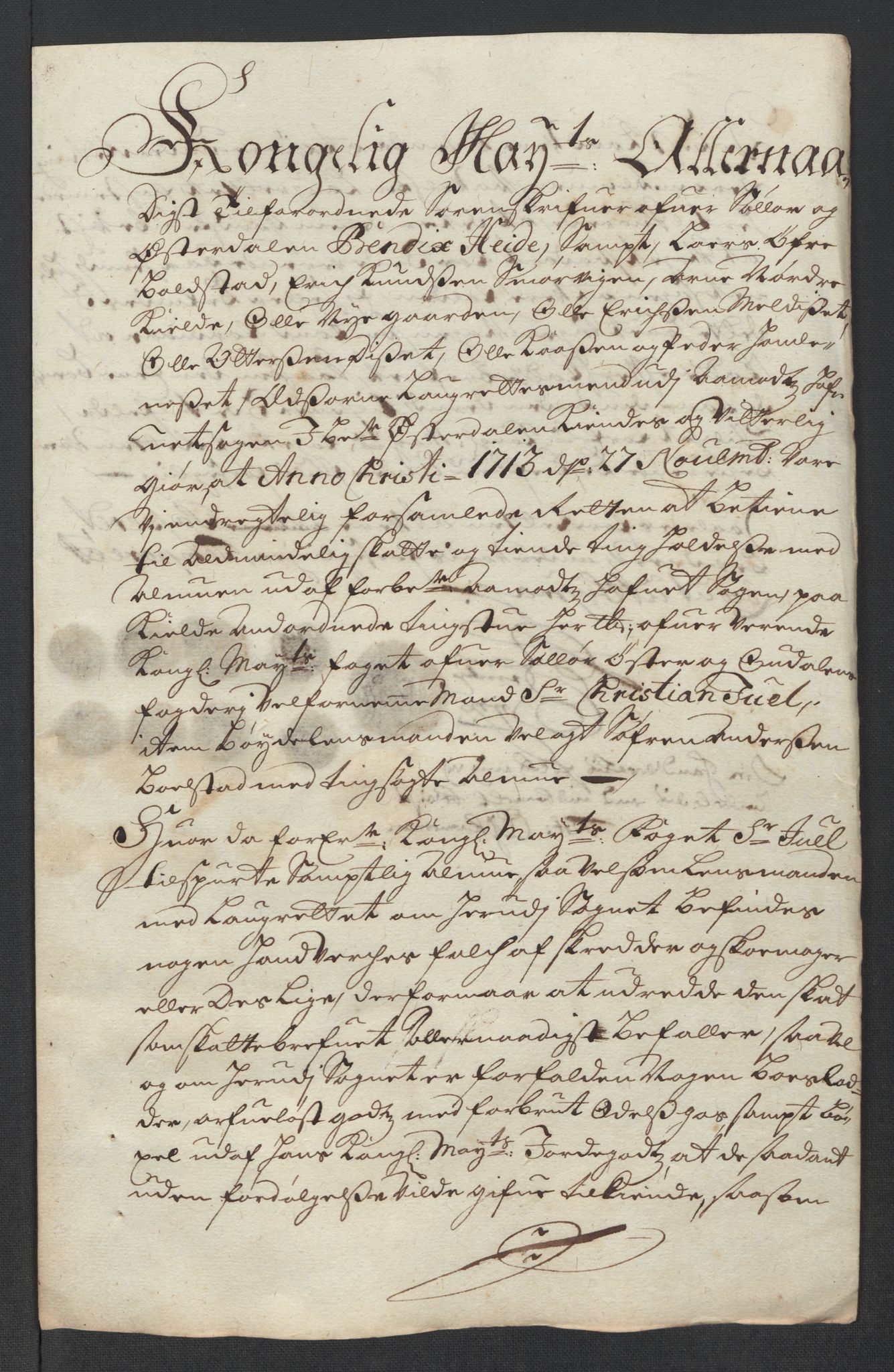 Rentekammeret inntil 1814, Reviderte regnskaper, Fogderegnskap, AV/RA-EA-4092/R13/L0850: Fogderegnskap Solør, Odal og Østerdal, 1713, p. 175