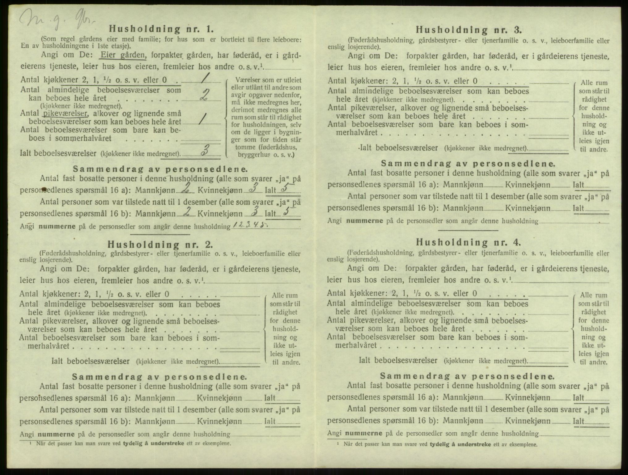 SAB, 1920 census for Alversund, 1920, p. 922