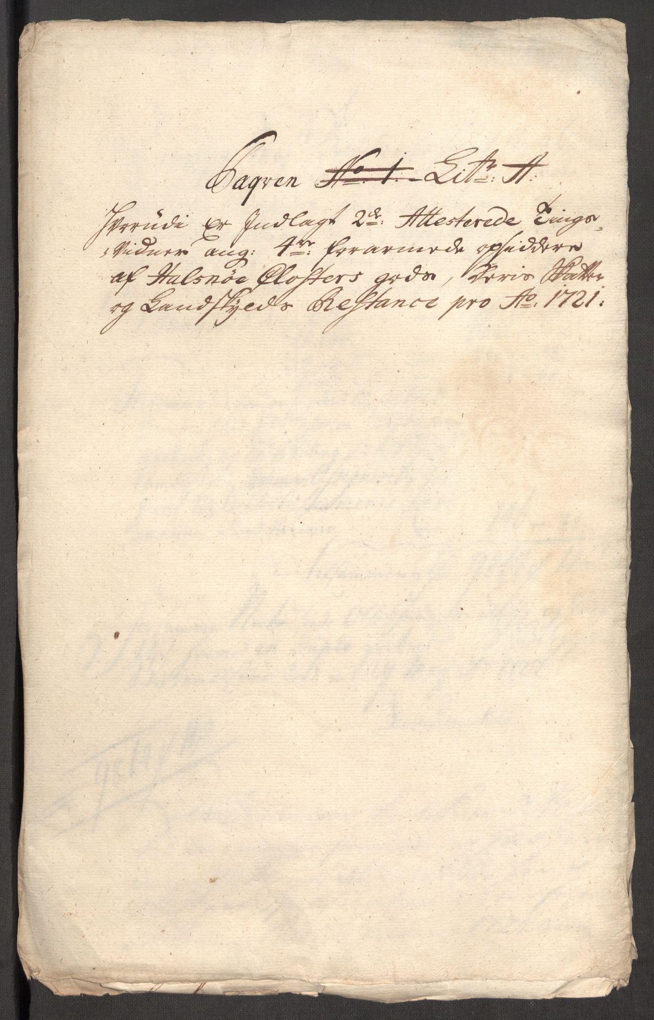 Rentekammeret inntil 1814, Reviderte regnskaper, Fogderegnskap, RA/EA-4092/R48/L3000: Fogderegnskap Sunnhordland og Hardanger, 1721, p. 437