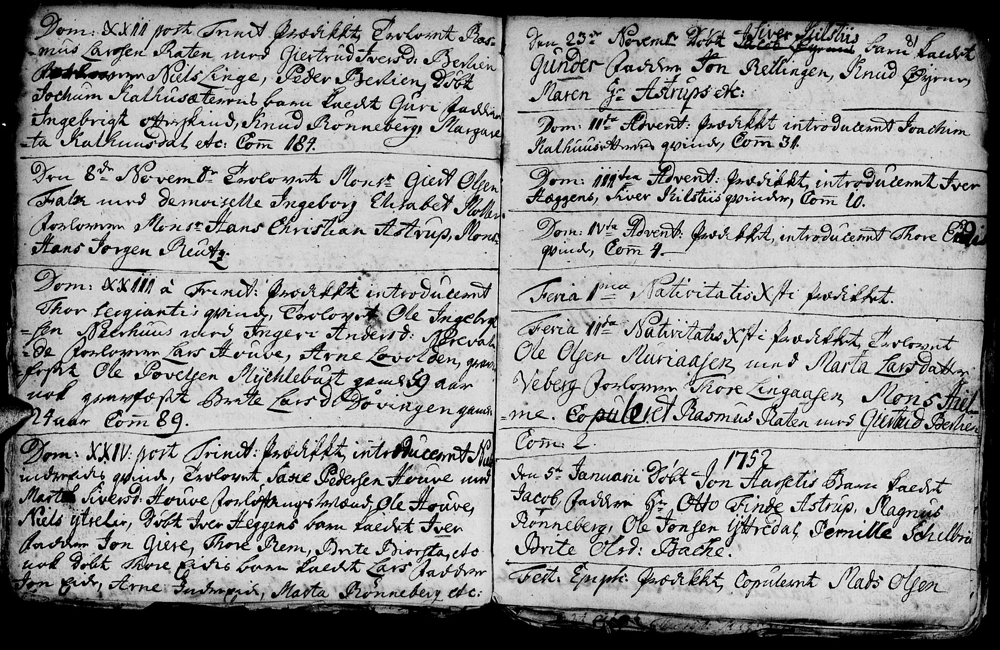 Ministerialprotokoller, klokkerbøker og fødselsregistre - Møre og Romsdal, SAT/A-1454/519/L0240: Parish register (official) no. 519A01 /1, 1736-1760, p. 81