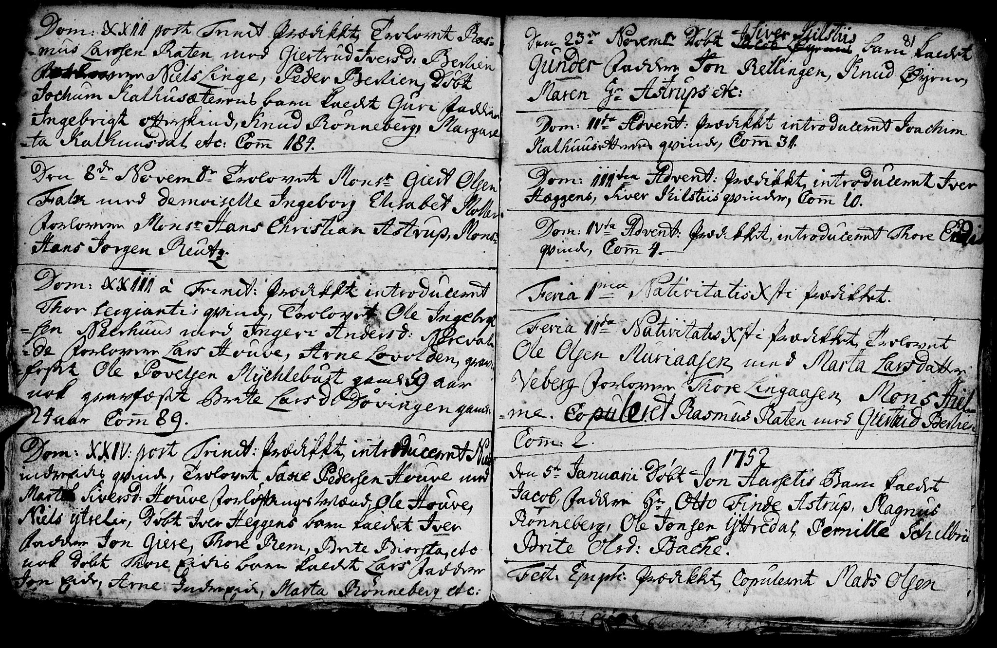 Ministerialprotokoller, klokkerbøker og fødselsregistre - Møre og Romsdal, AV/SAT-A-1454/519/L0240: Parish register (official) no. 519A01 /1, 1736-1760, p. 81