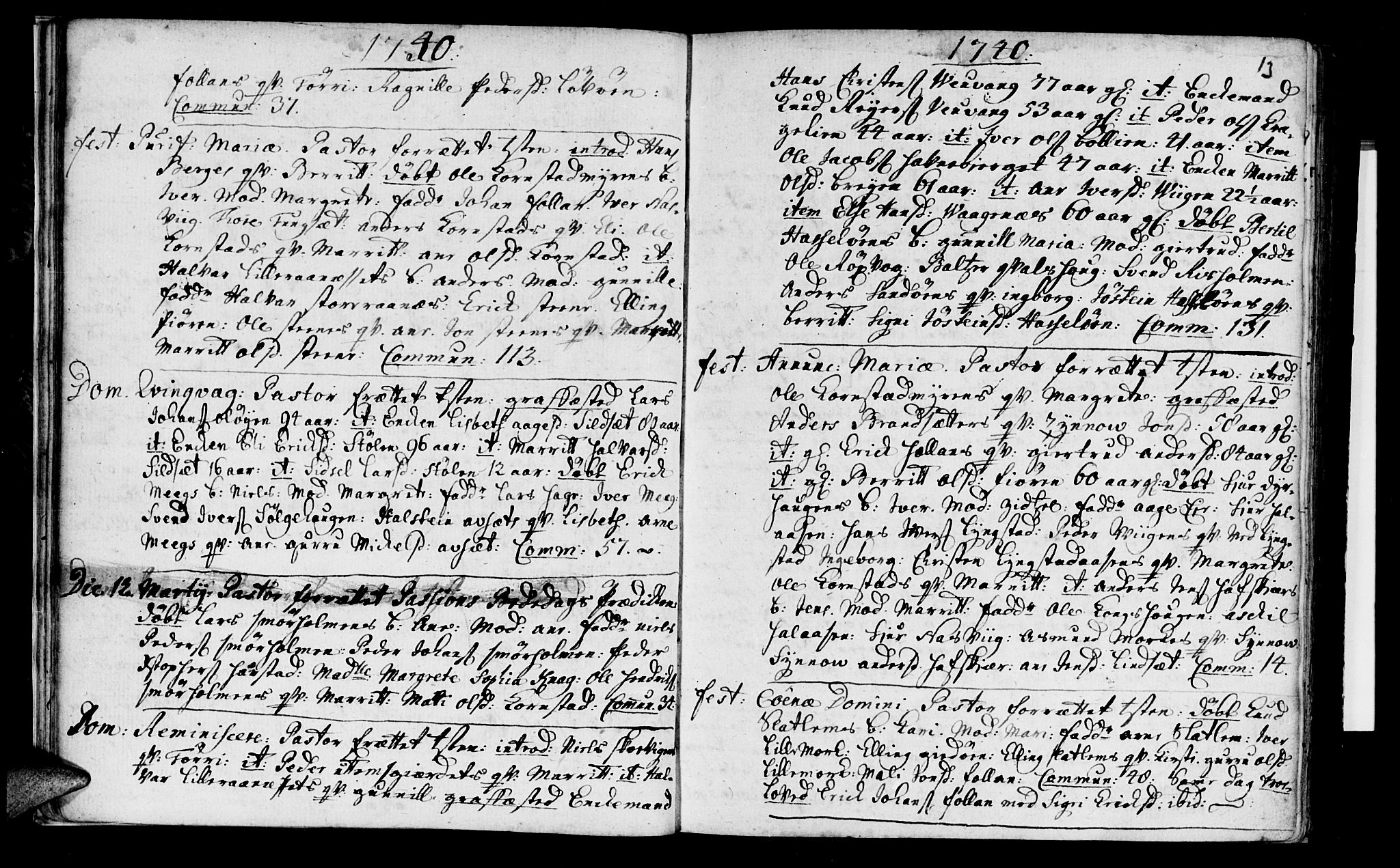 Ministerialprotokoller, klokkerbøker og fødselsregistre - Møre og Romsdal, AV/SAT-A-1454/570/L0827: Parish register (official) no. 570A01, 1737-1749, p. 13