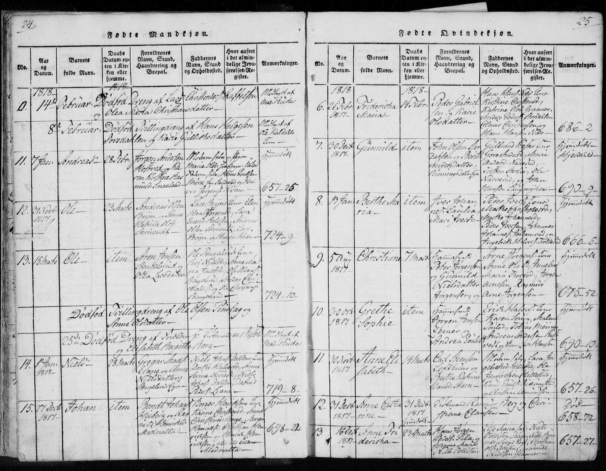 Kongsberg kirkebøker, AV/SAKO-A-22/F/Fa/L0008: Parish register (official) no. I 8, 1816-1839, p. 24-25