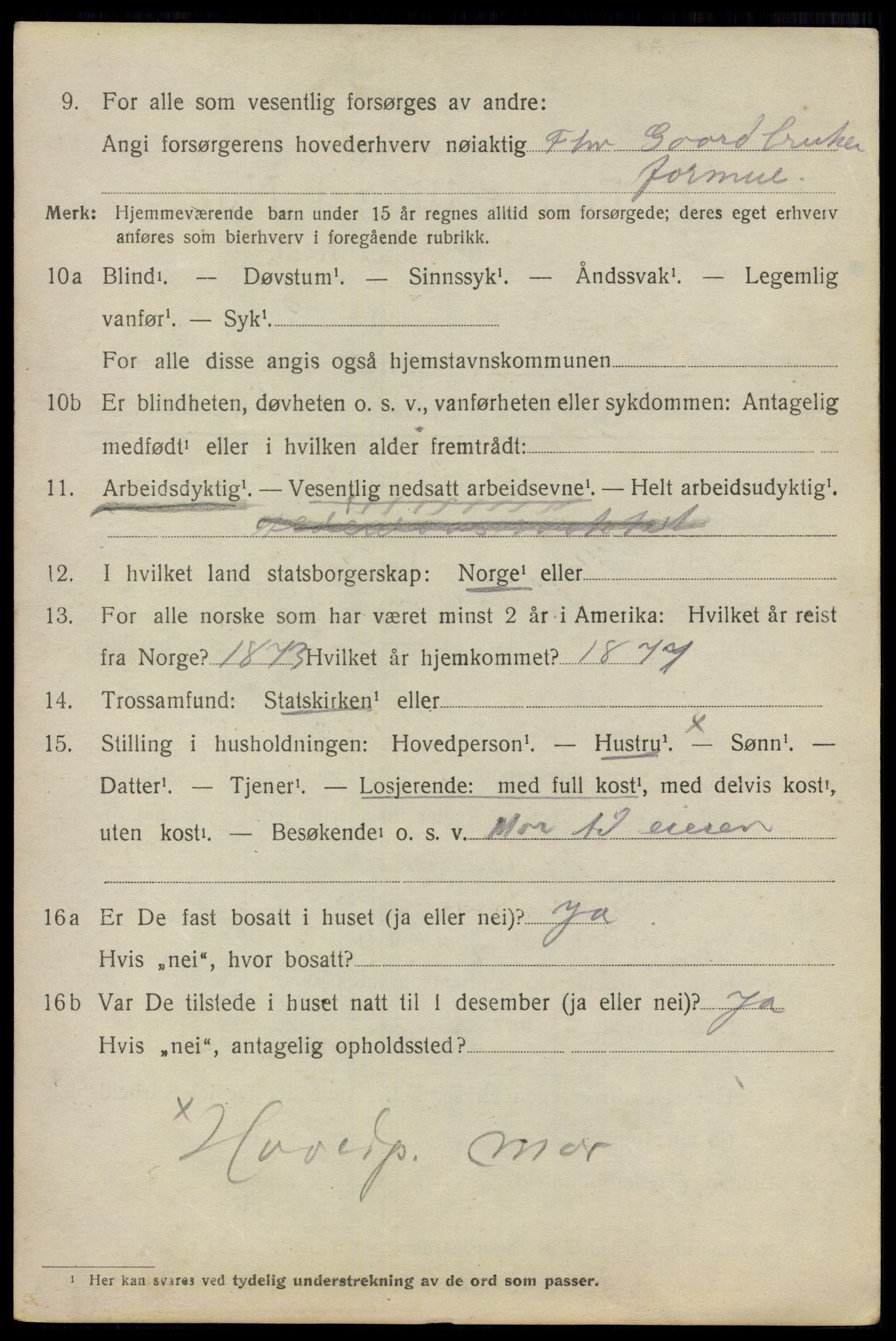 SAO, 1920 census for Ås, 1920, p. 7031