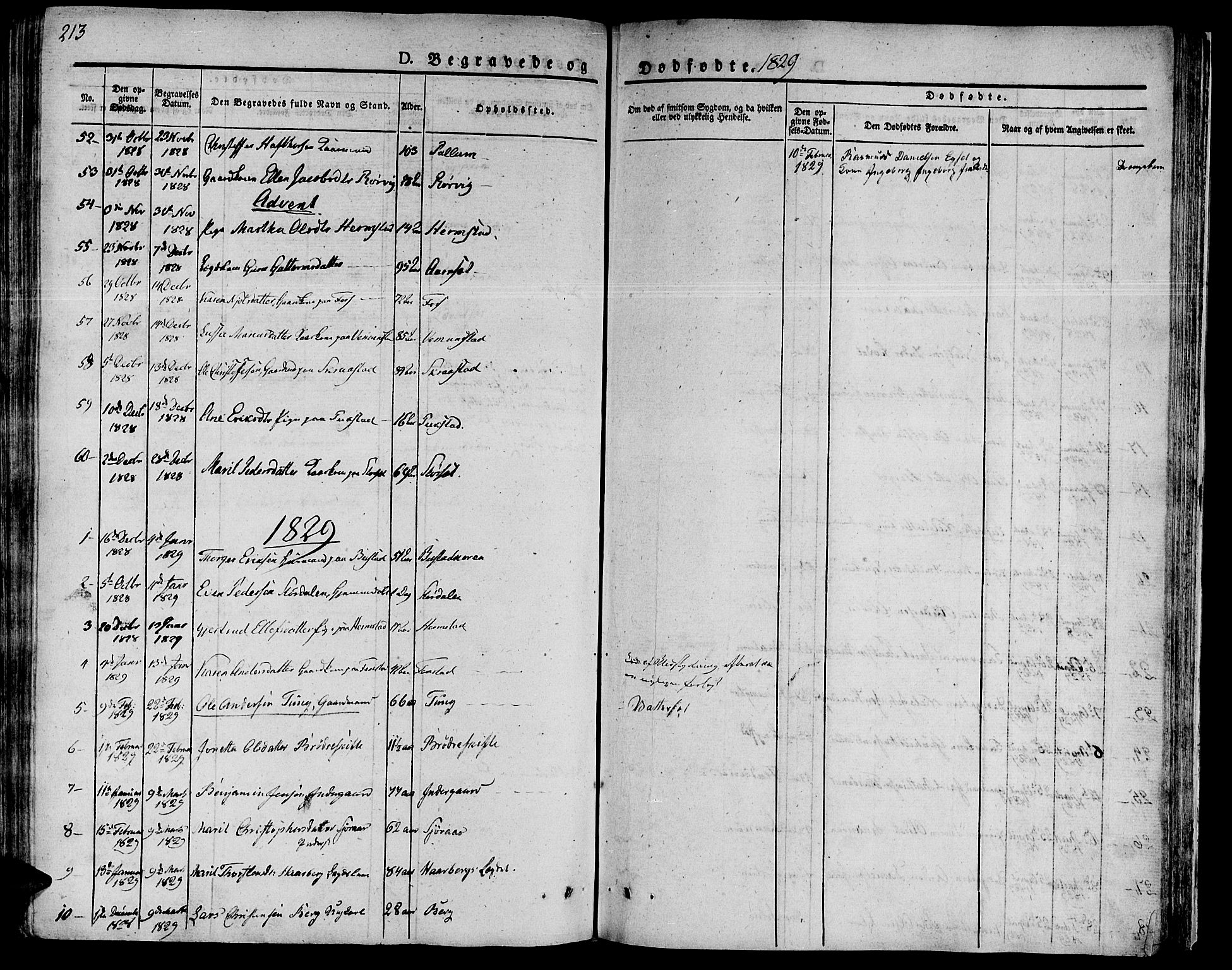 Ministerialprotokoller, klokkerbøker og fødselsregistre - Sør-Trøndelag, AV/SAT-A-1456/646/L0609: Parish register (official) no. 646A07, 1826-1838, p. 213