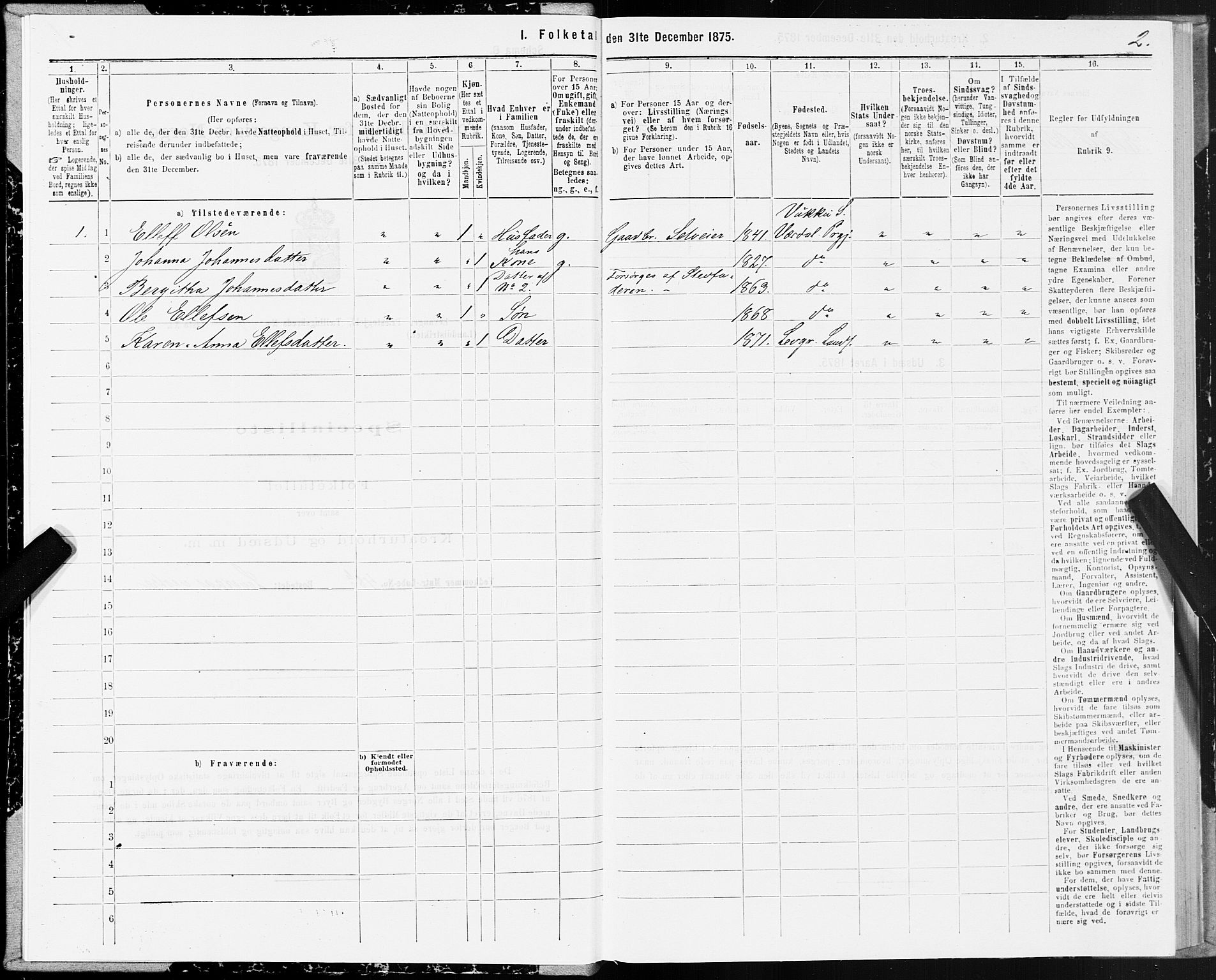 SAT, 1875 census for 1720L Levanger/Levanger, 1875, p. 3002