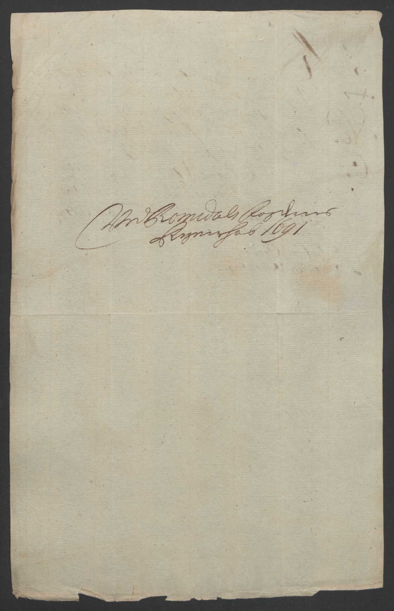 Rentekammeret inntil 1814, Reviderte regnskaper, Fogderegnskap, AV/RA-EA-4092/R55/L3649: Fogderegnskap Romsdal, 1690-1691, p. 348