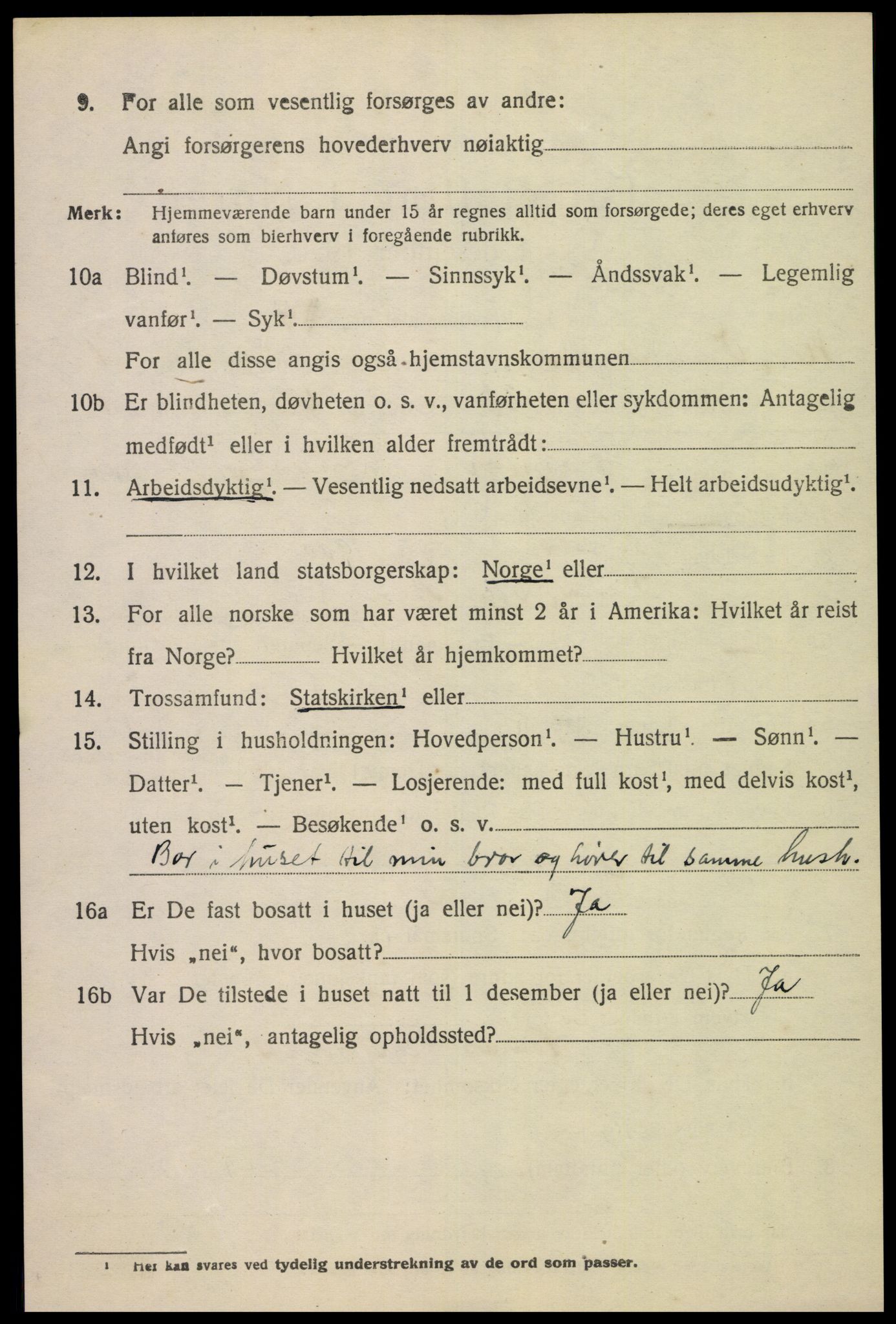 SAK, 1920 census for Nes (V-A), 1920, p. 1381