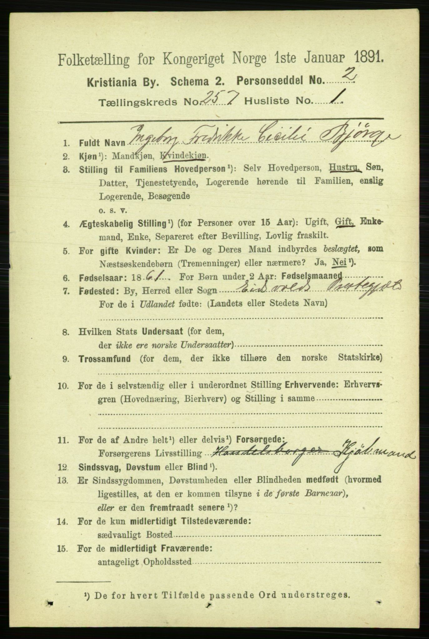 RA, 1891 census for 0301 Kristiania, 1891, p. 156478