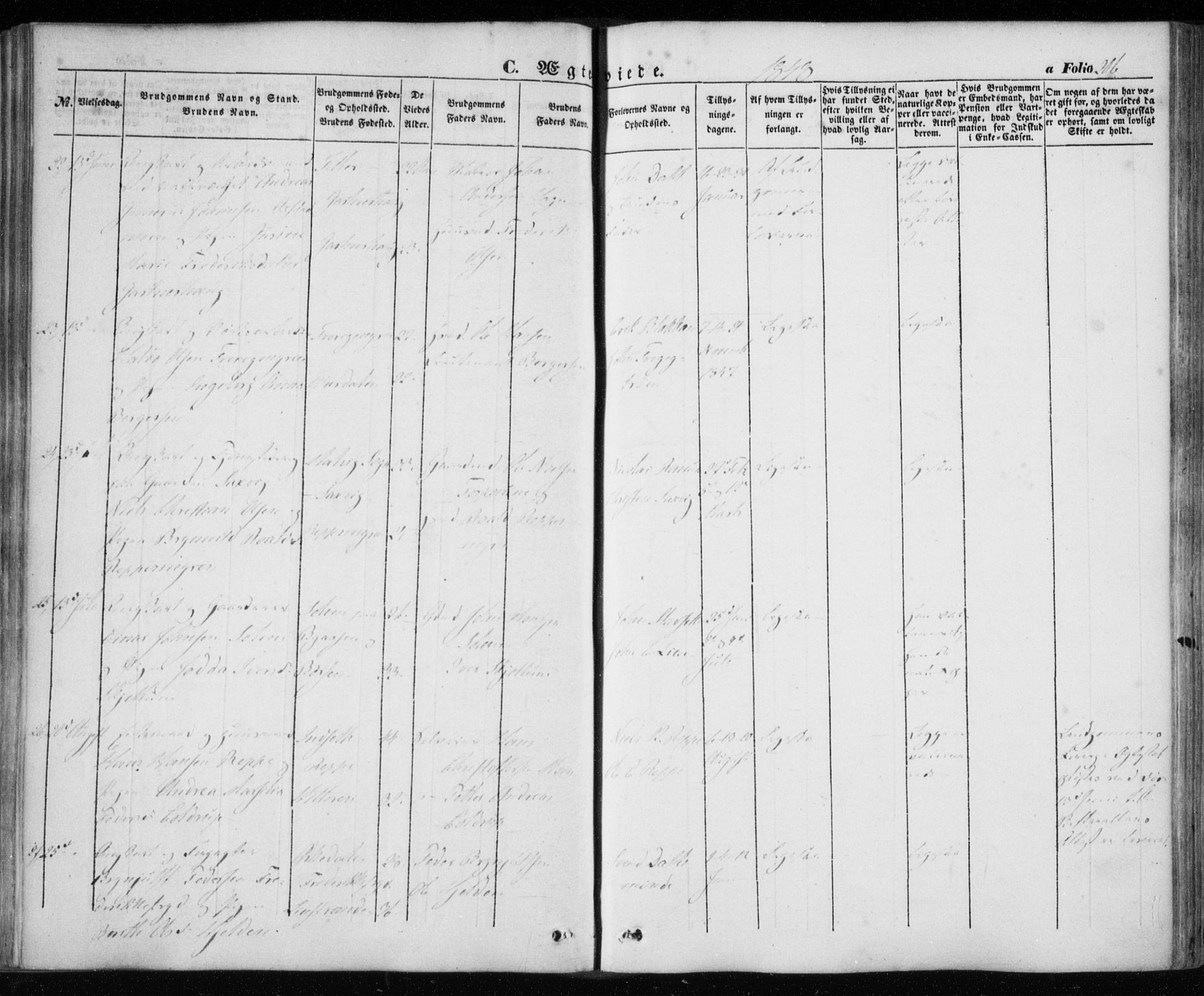 Ministerialprotokoller, klokkerbøker og fødselsregistre - Sør-Trøndelag, SAT/A-1456/606/L0291: Parish register (official) no. 606A06, 1848-1856, p. 206