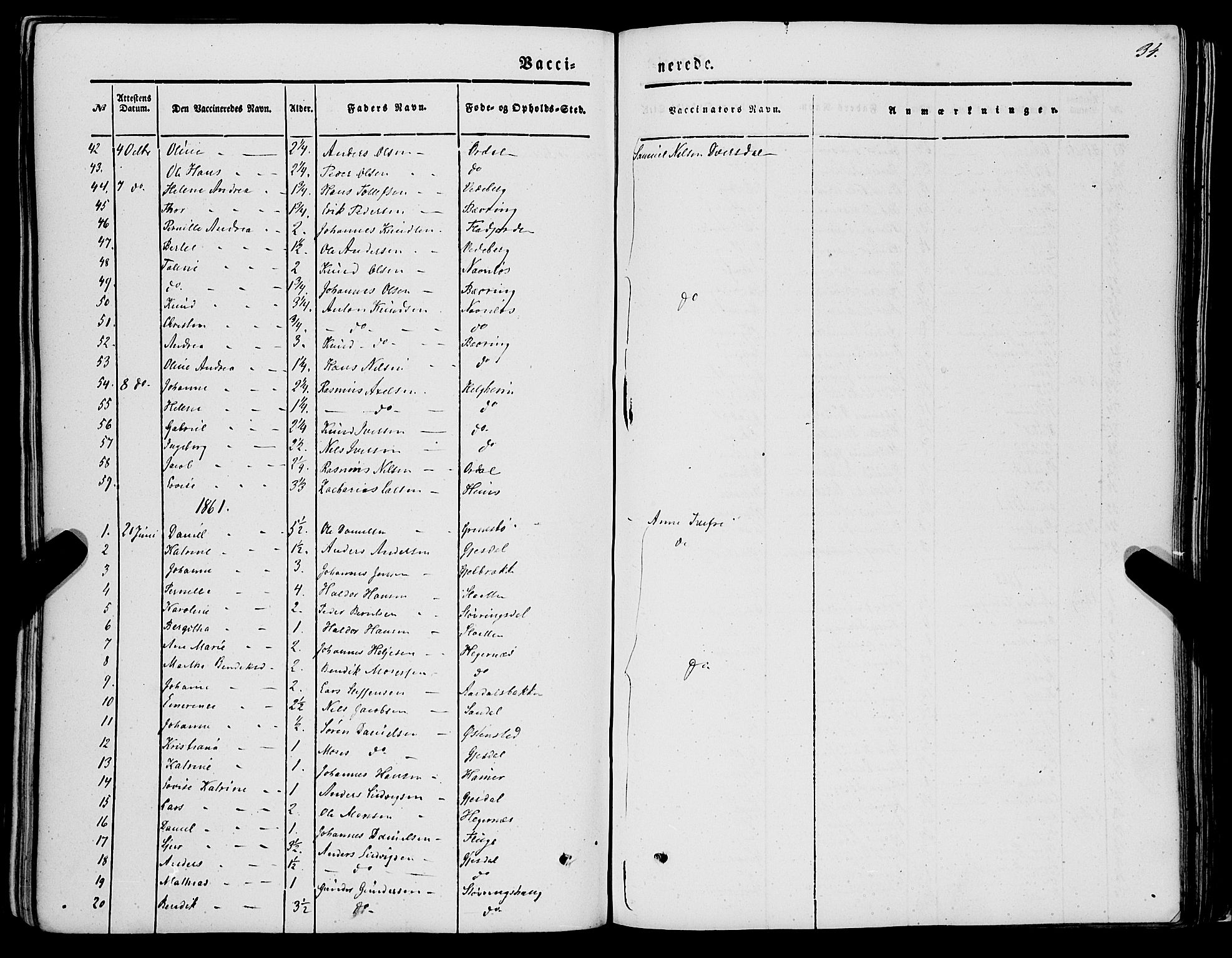 Jølster sokneprestembete, SAB/A-80701/H/Haa/Haaa/L0010: Parish register (official) no. A 10, 1847-1865, p. 34