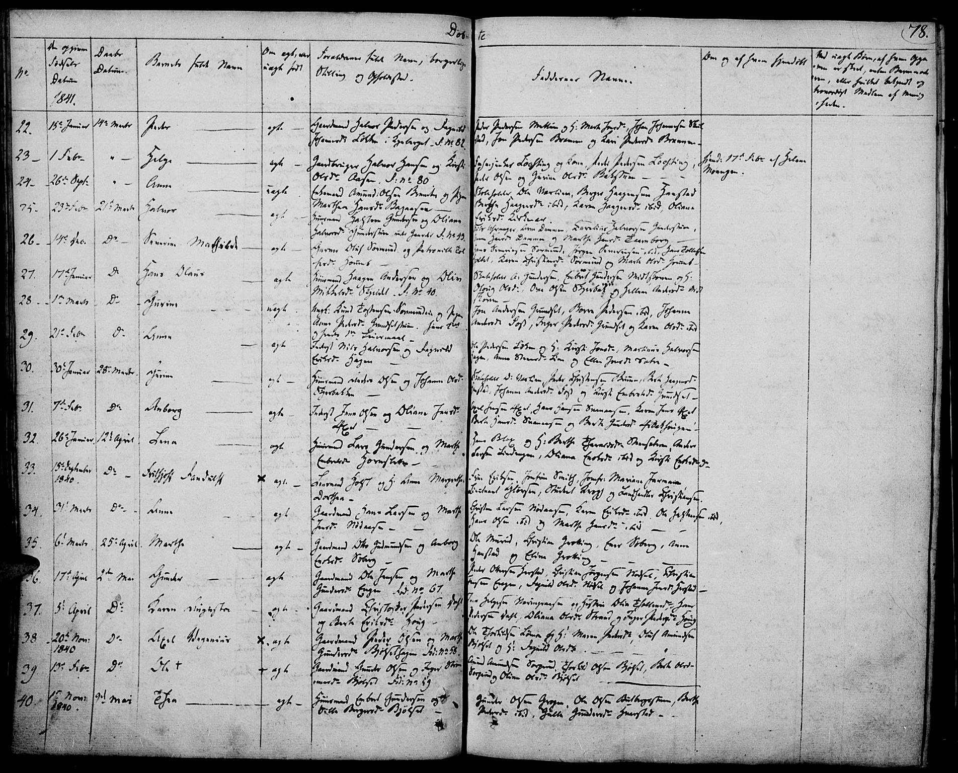 Elverum prestekontor, SAH/PREST-044/H/Ha/Haa/L0008: Parish register (official) no. 8, 1830-1842, p. 78