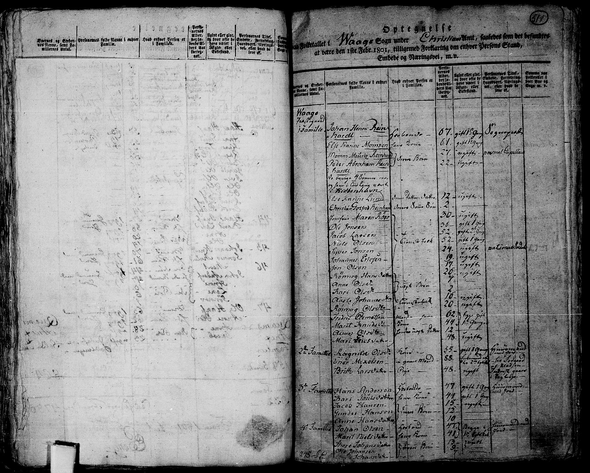 RA, 1801 census for 0515P Vågå, 1801, p. 510b-511a