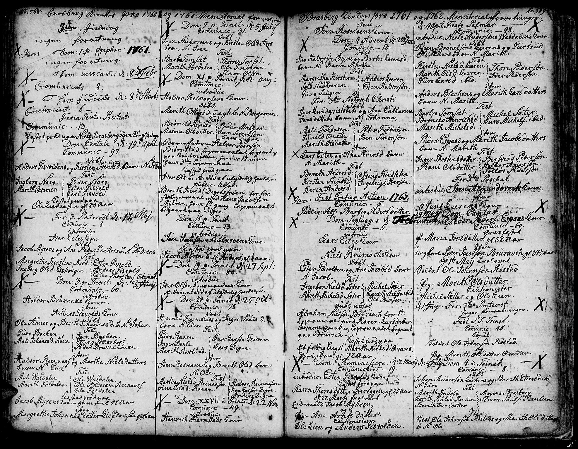 Ministerialprotokoller, klokkerbøker og fødselsregistre - Sør-Trøndelag, SAT/A-1456/606/L0278: Parish register (official) no. 606A01 /4, 1727-1780, p. 568-569