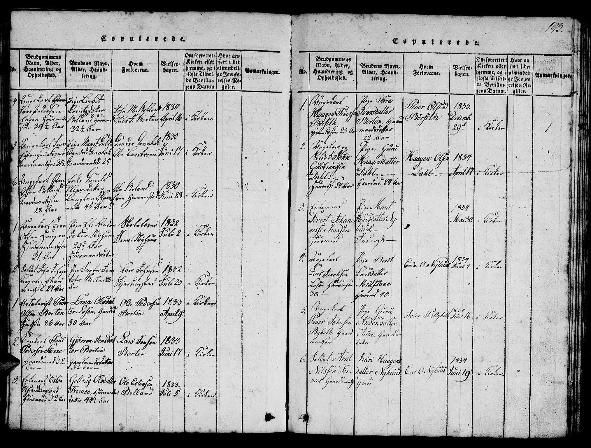 Ministerialprotokoller, klokkerbøker og fødselsregistre - Sør-Trøndelag, SAT/A-1456/693/L1121: Parish register (copy) no. 693C02, 1816-1869, p. 193