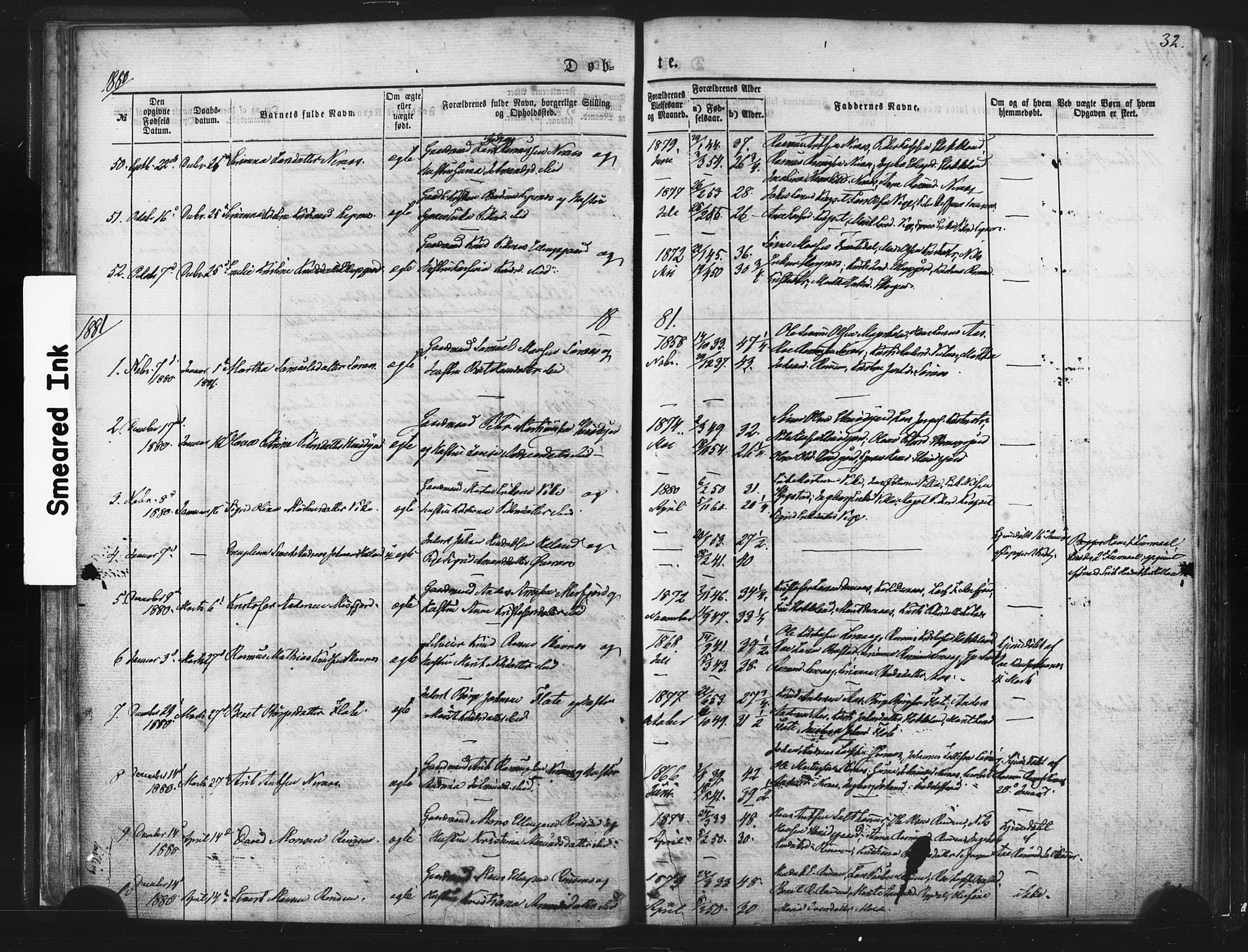 Ministerialprotokoller, klokkerbøker og fødselsregistre - Møre og Romsdal, AV/SAT-A-1454/539/L0530: Parish register (official) no. 539A03, 1872-1886, p. 32