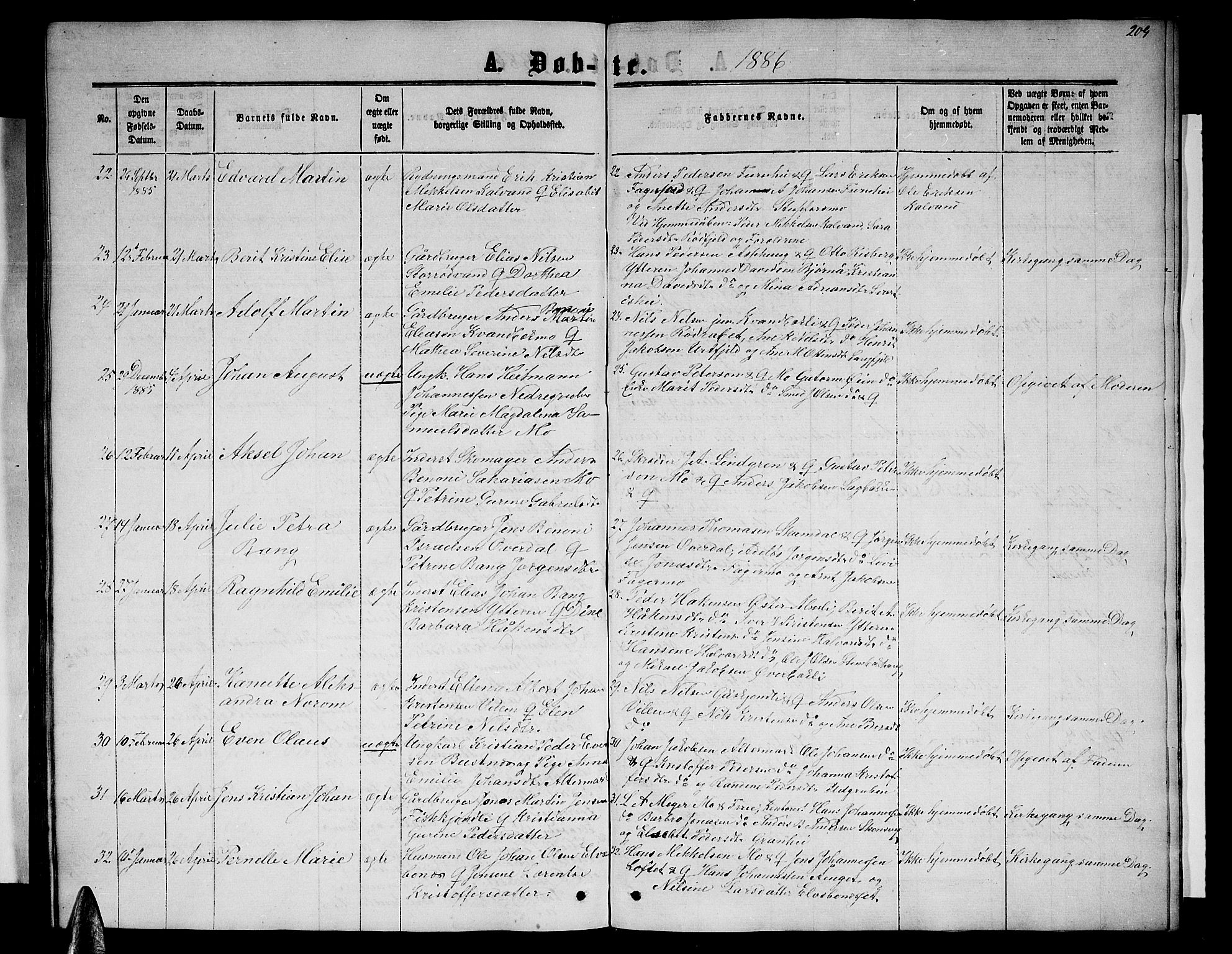 Ministerialprotokoller, klokkerbøker og fødselsregistre - Nordland, SAT/A-1459/827/L0415: Parish register (copy) no. 827C04, 1864-1886, p. 209