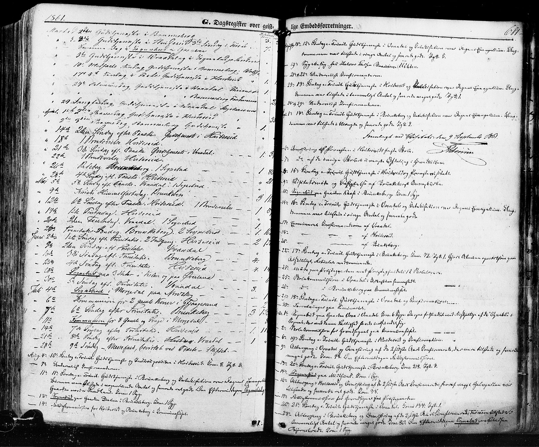 Kviteseid kirkebøker, SAKO/A-276/F/Fa/L0007: Parish register (official) no. I 7, 1859-1881, p. 681