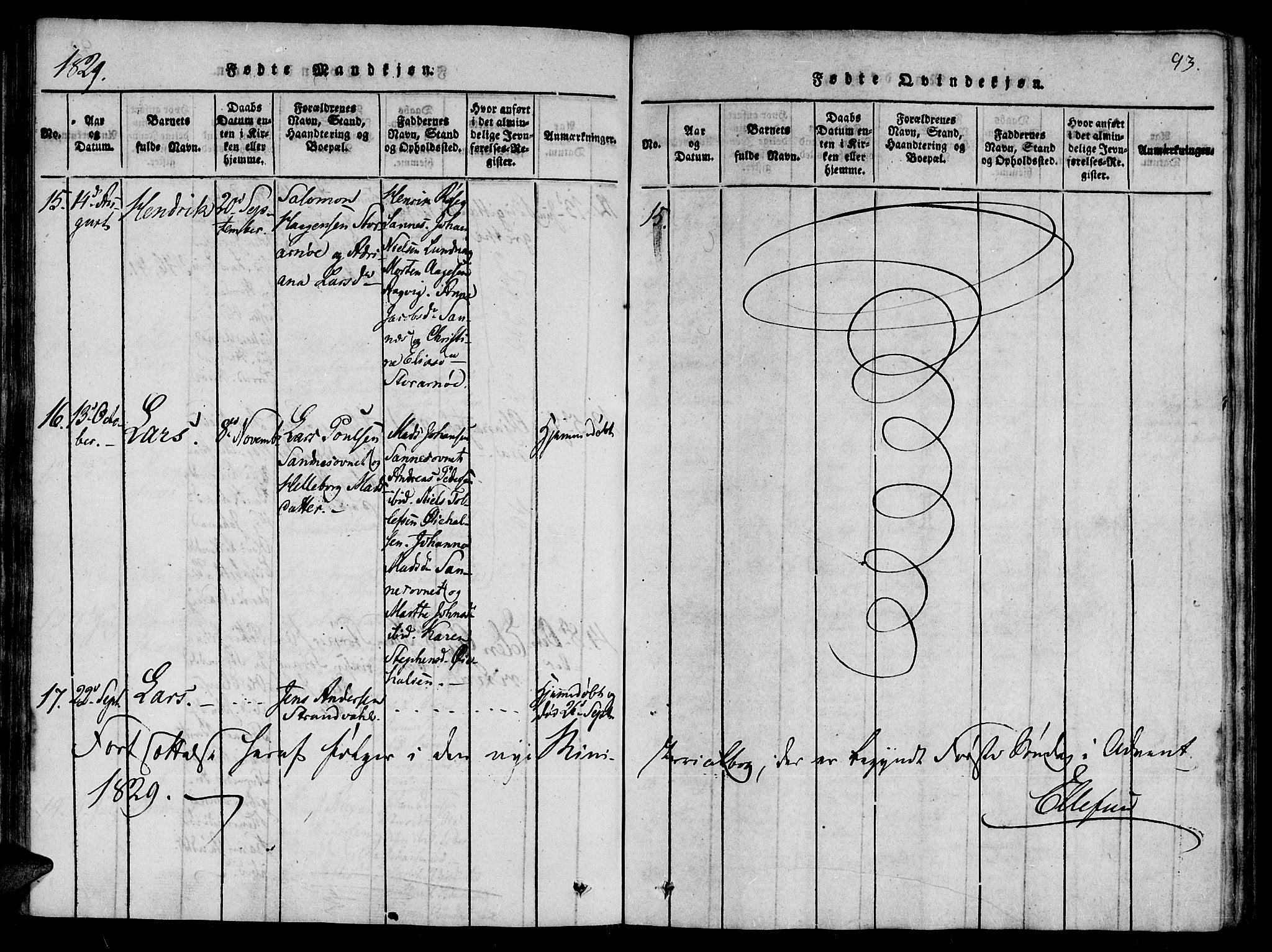 Ministerialprotokoller, klokkerbøker og fødselsregistre - Nord-Trøndelag, SAT/A-1458/784/L0667: Parish register (official) no. 784A03 /1, 1816-1829, p. 93
