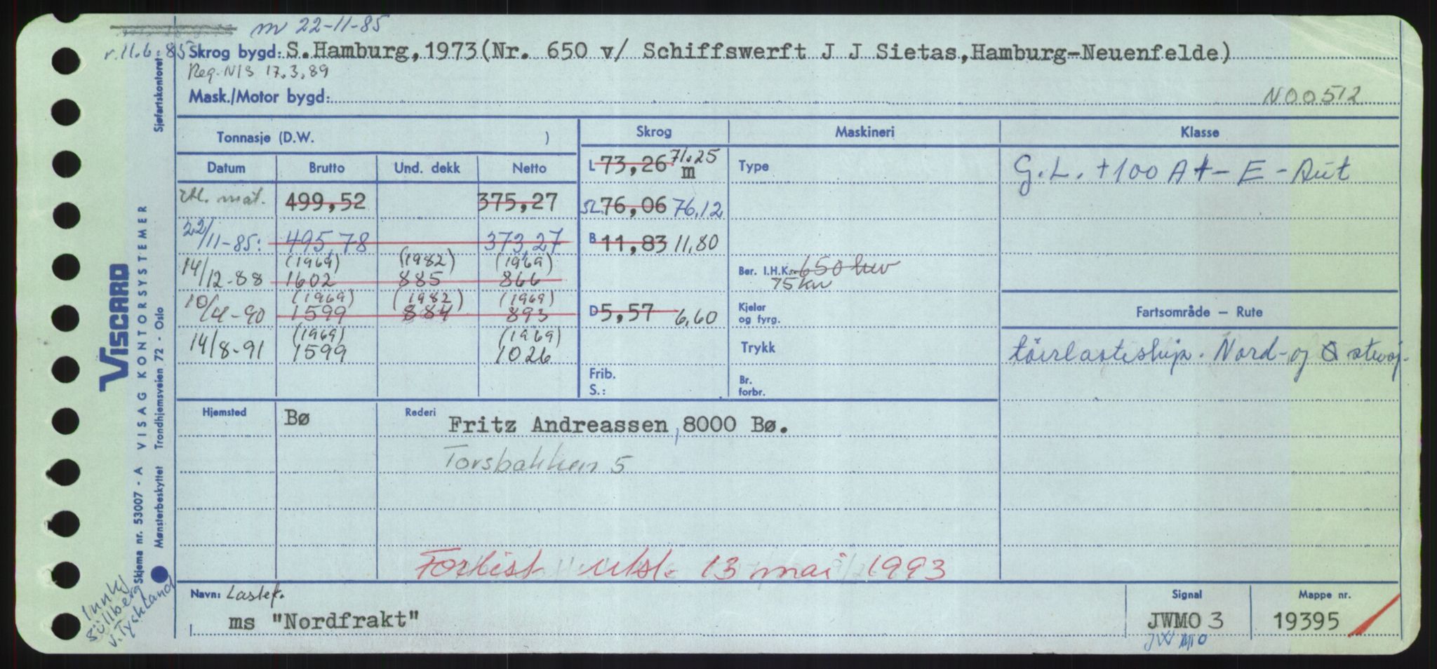 Sjøfartsdirektoratet med forløpere, Skipsmålingen, AV/RA-S-1627/H/Hd/L0026: Fartøy, N-Norhol, p. 461