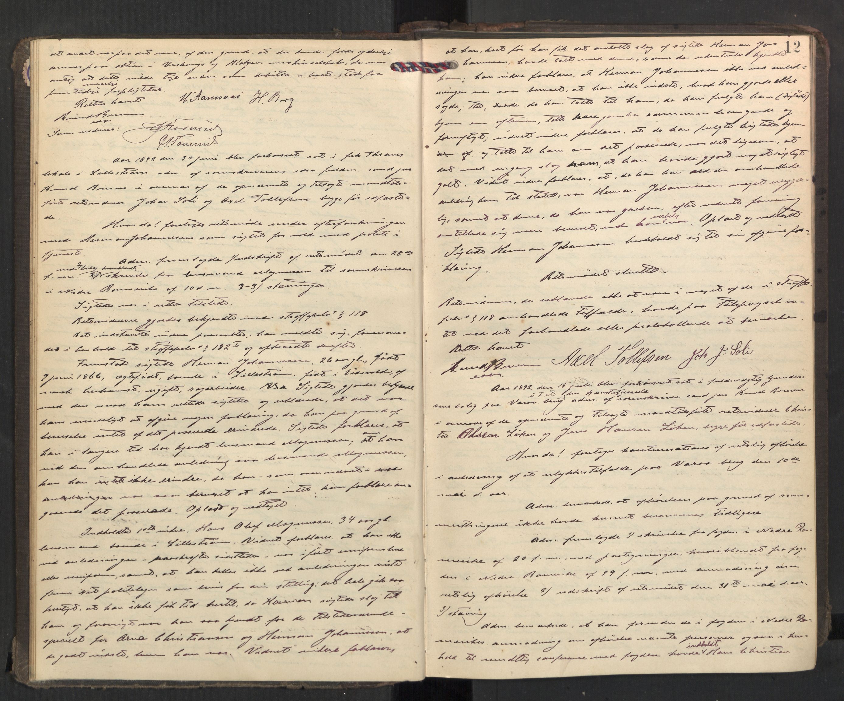 Nedre Romerike sorenskriveri, AV/SAO-A-10469/F/Fc/L0038: Ekstrarettsprotokoll, 1892-1896, p. 11b-12a