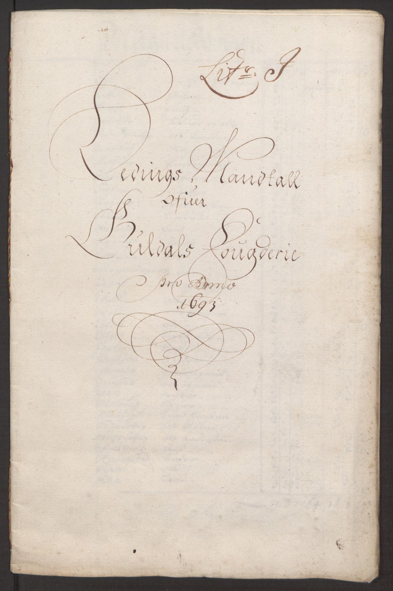 Rentekammeret inntil 1814, Reviderte regnskaper, Fogderegnskap, RA/EA-4092/R59/L3943: Fogderegnskap Gauldal, 1693, p. 125