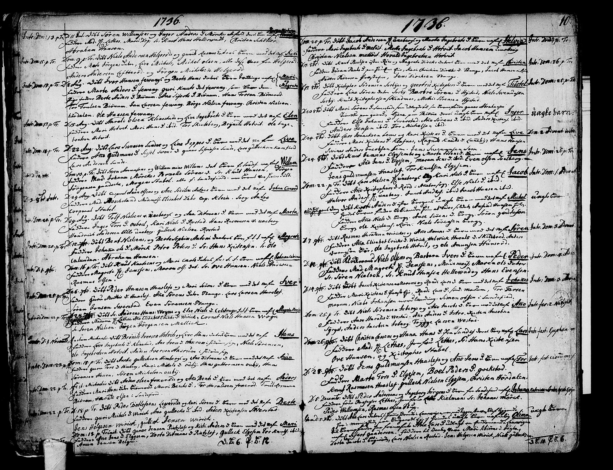 Sandar kirkebøker, SAKO/A-243/F/Fa/L0002: Parish register (official) no. 2, 1733-1788, p. 10