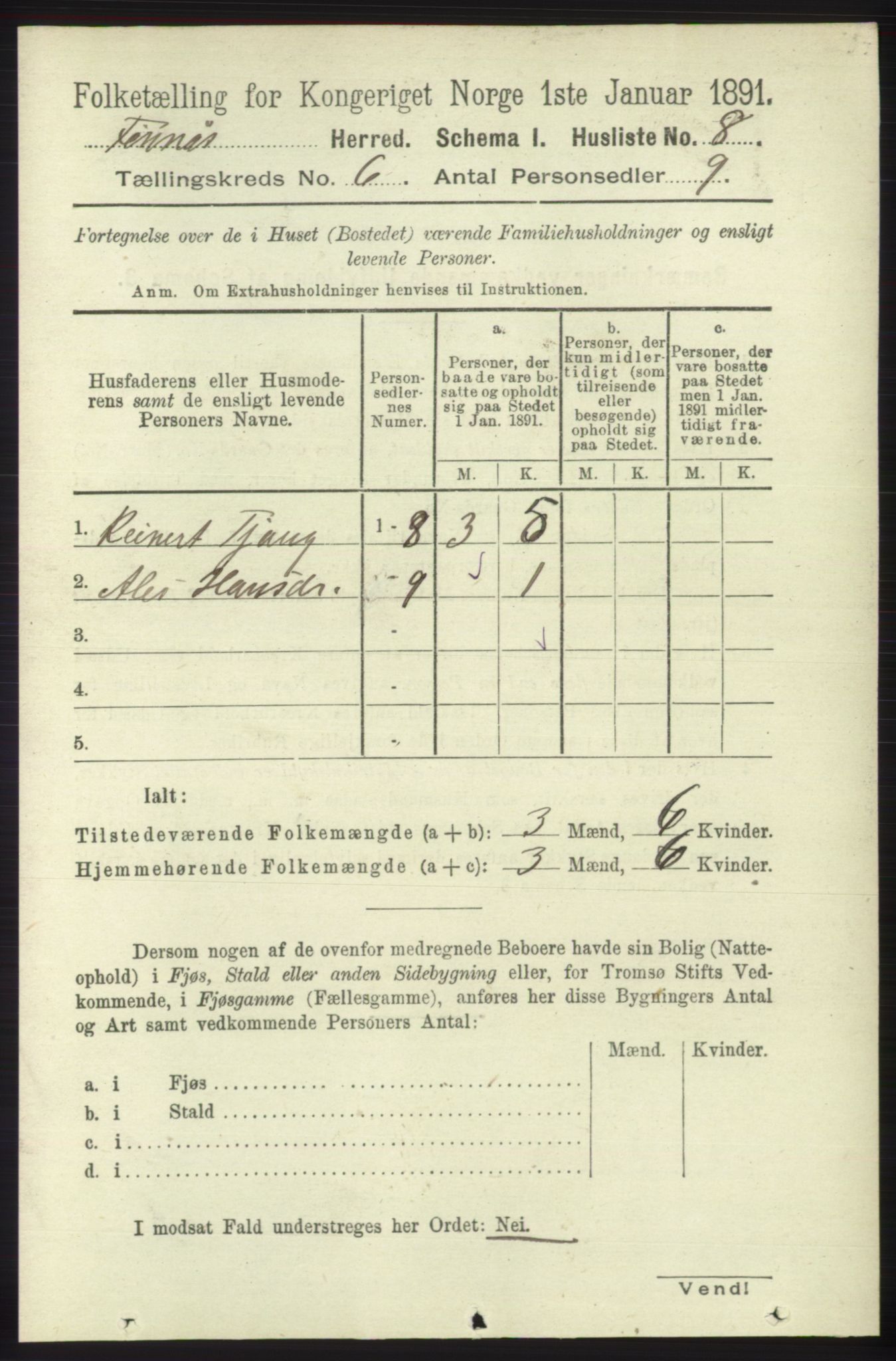 RA, 1891 census for 1218 Finnås, 1891, p. 2321