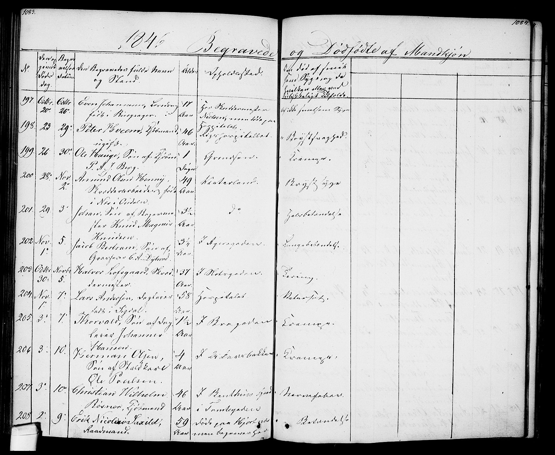 Oslo domkirke Kirkebøker, SAO/A-10752/F/Fa/L0024: Parish register (official) no. 24, 1833-1846, p. 1083-1084