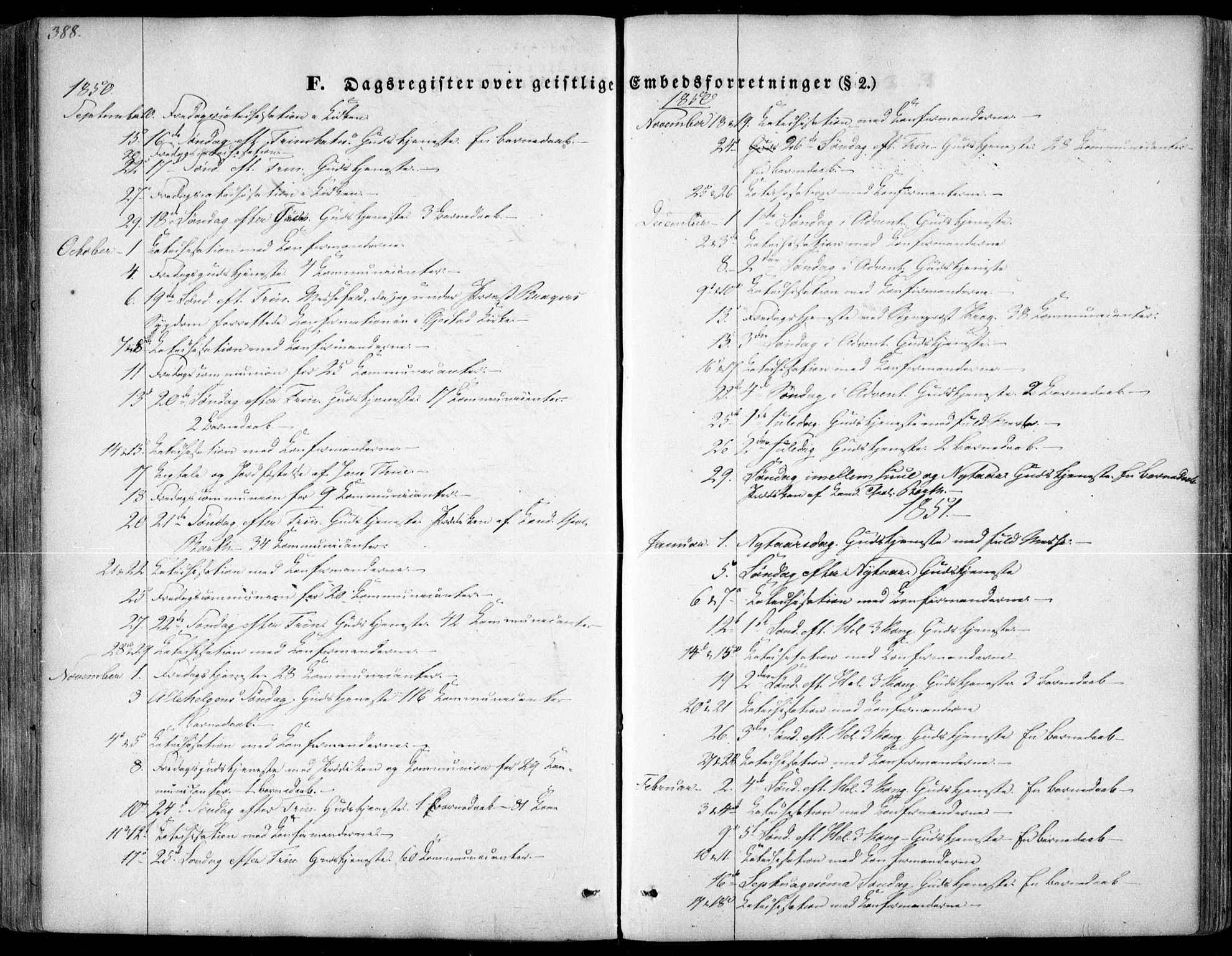 Arendal sokneprestkontor, Trefoldighet, SAK/1111-0040/F/Fa/L0005: Parish register (official) no. A 5, 1838-1854, p. 388