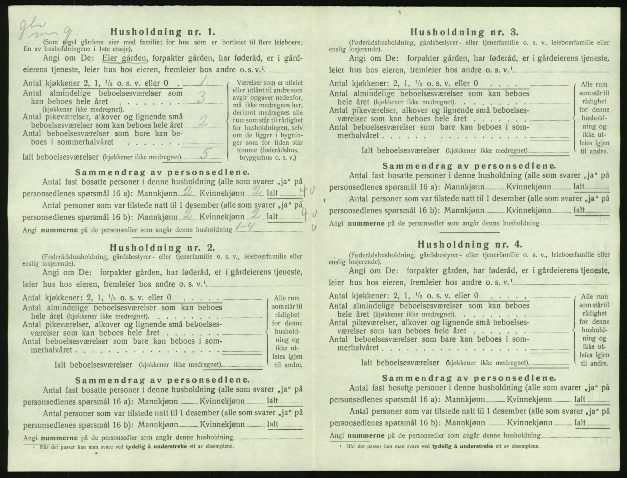 SAK, 1920 census for Vigmostad, 1920, p. 46