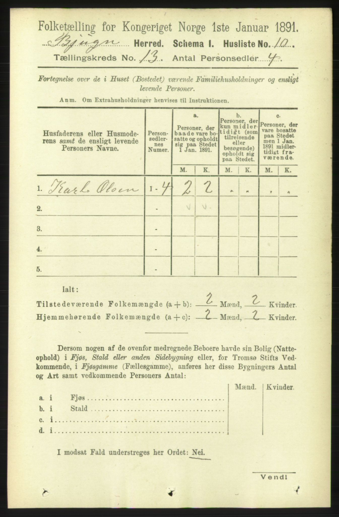 RA, 1891 census for 1627 Bjugn, 1891, p. 3740