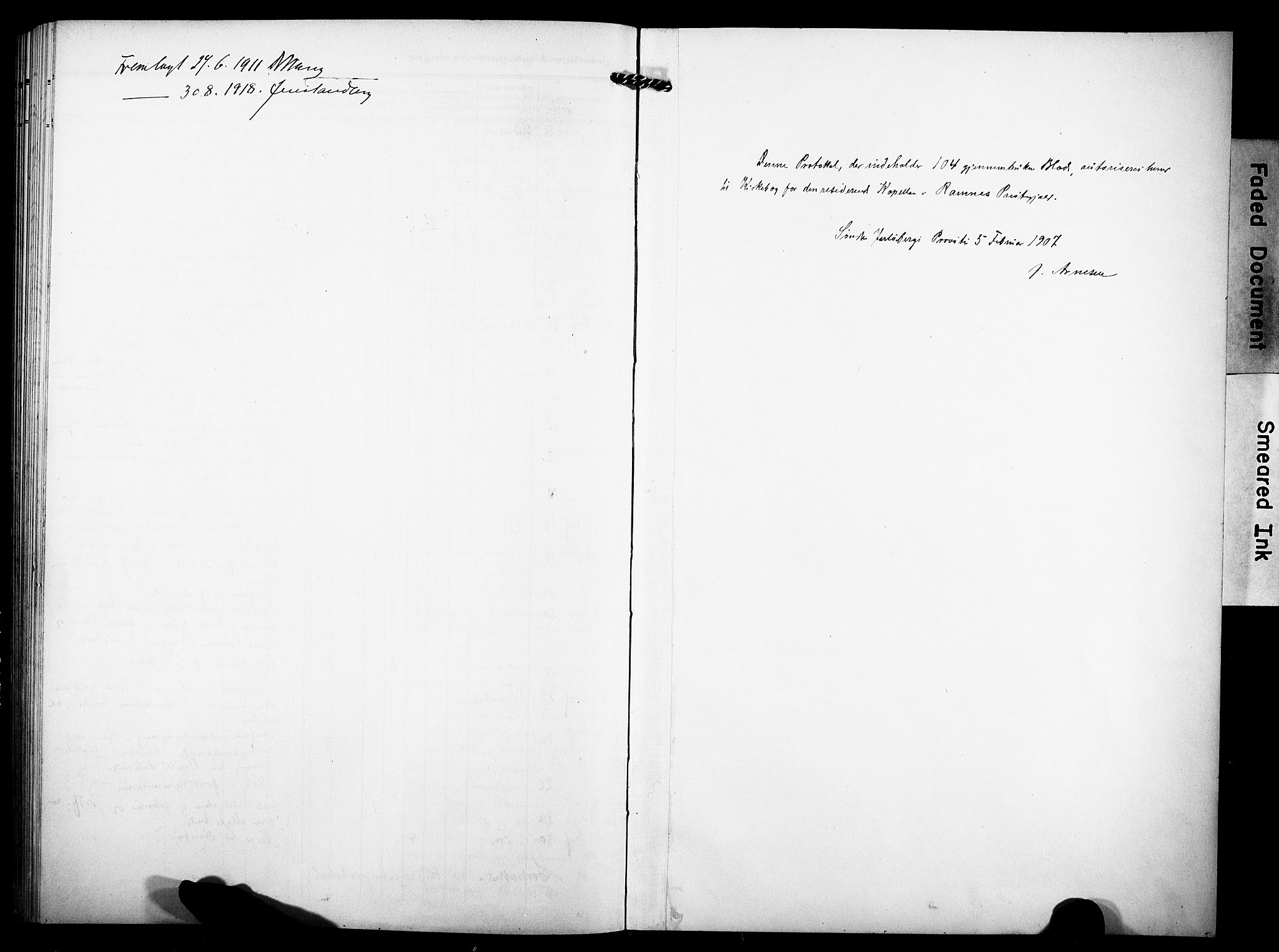 Ramnes kirkebøker, SAKO/A-314/F/Fd/L0004: Curate's parish register no. IV 4, 1907-1919
