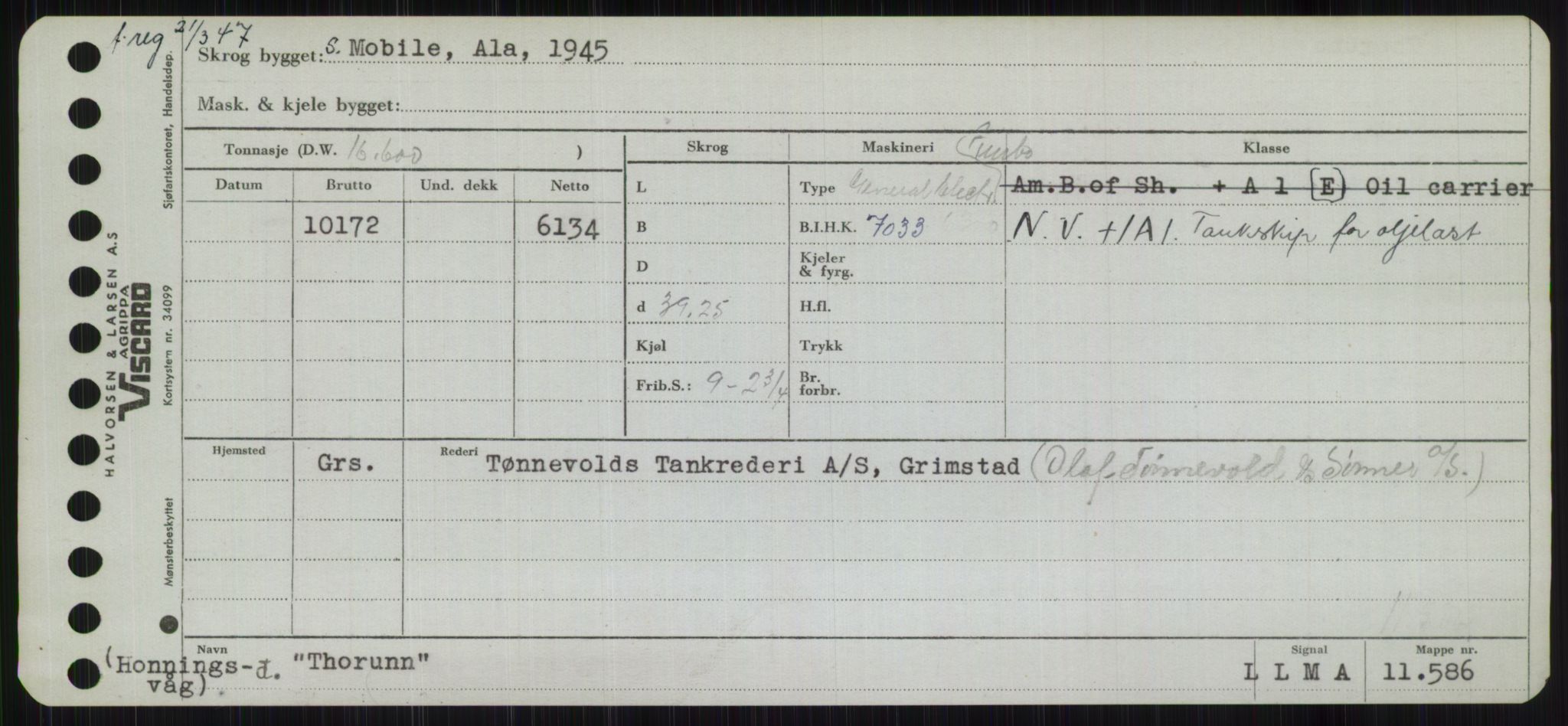 Sjøfartsdirektoratet med forløpere, Skipsmålingen, AV/RA-S-1627/H/Hb/L0005: Fartøy, T-Å, p. 157