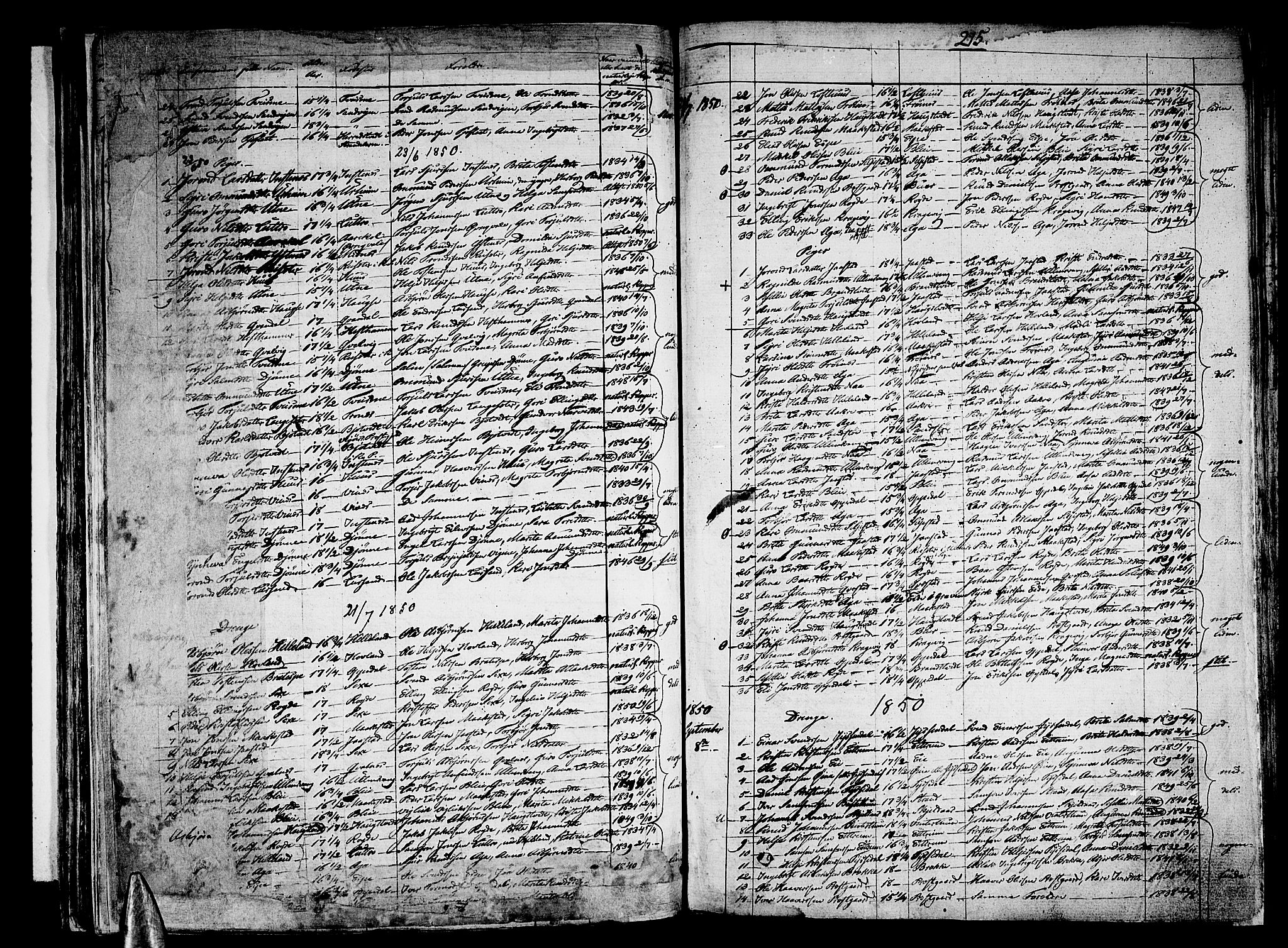 Ullensvang sokneprestembete, SAB/A-78701/H/Haa: Parish register (official) no. A 10, 1825-1853, p. 215