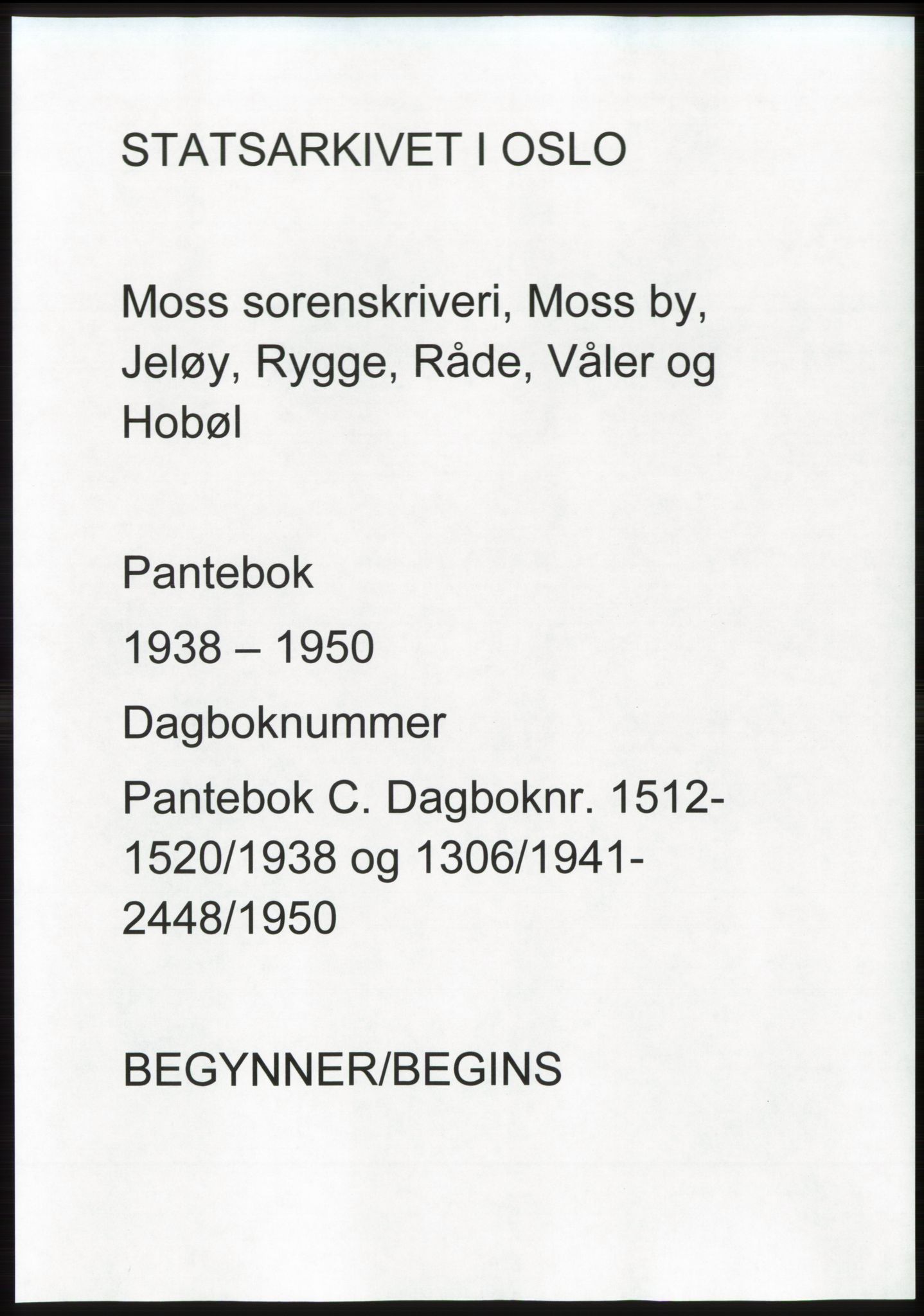 Moss sorenskriveri, AV/SAO-A-10168: Mortgage book no. C10, 1938-1950