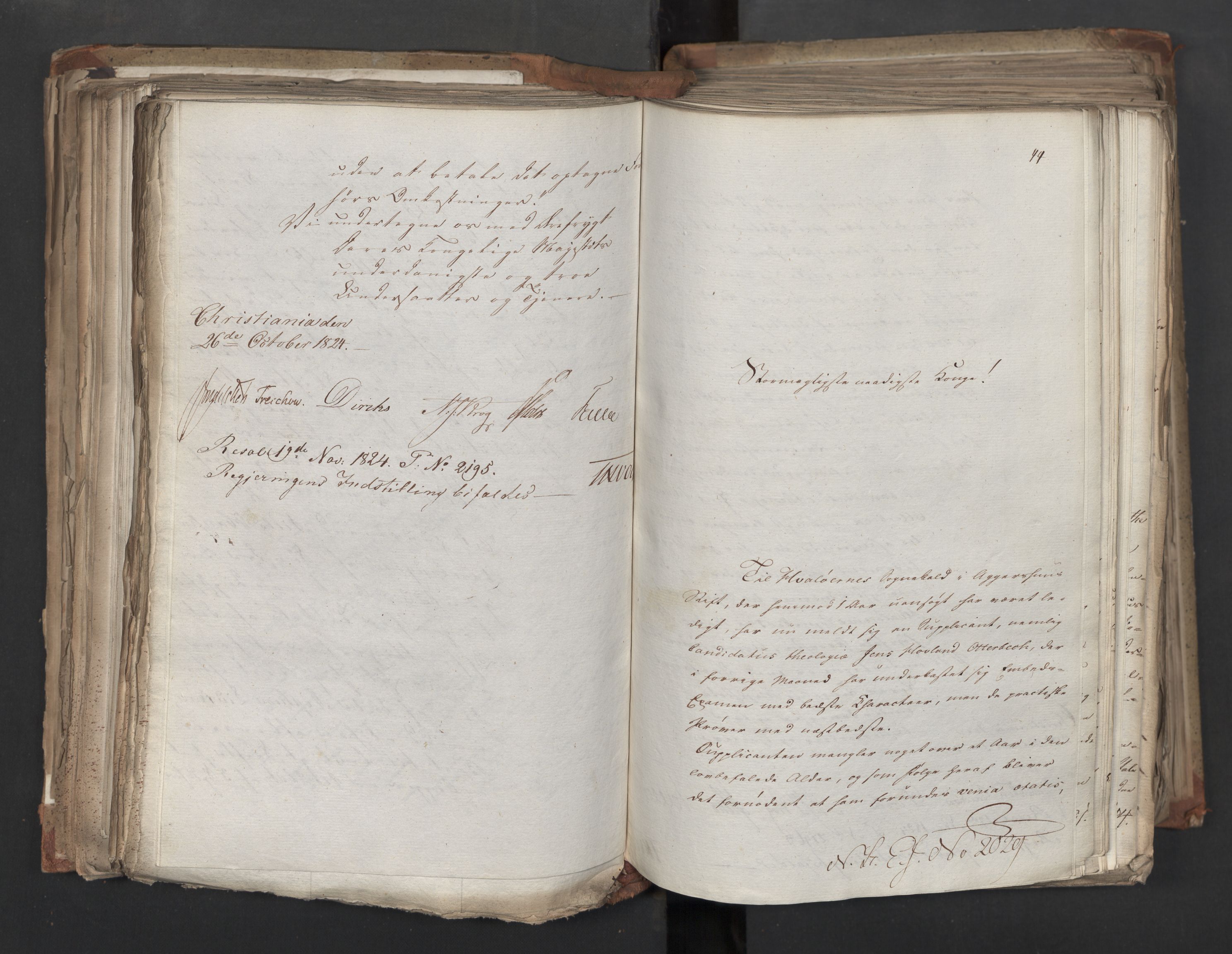 Statsrådsavdelingen i Stockholm, AV/RA-S-1003/D/Da/L0040: Regjeringsinnstillinger nr. 1947-2203, 1824, p. 286