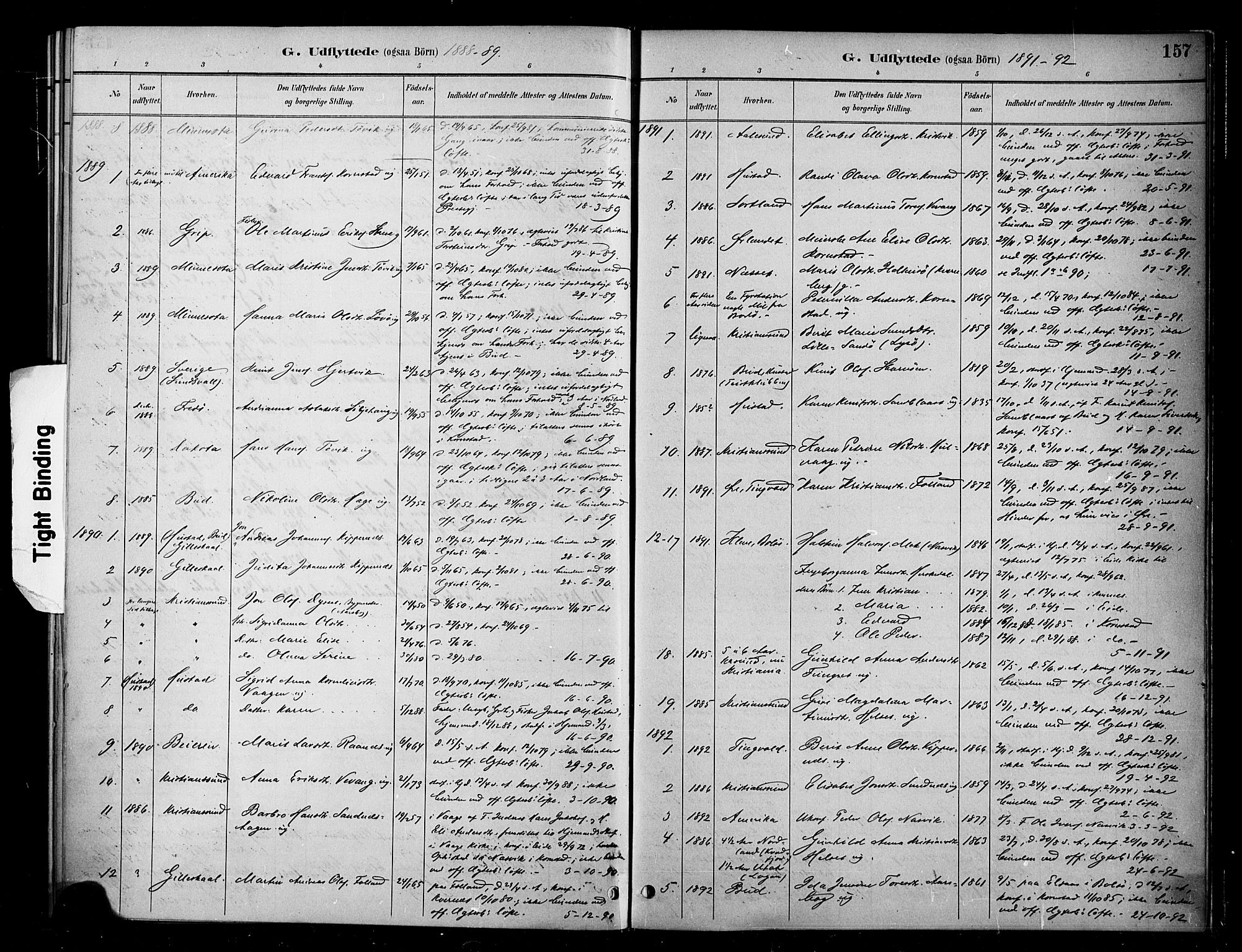 Ministerialprotokoller, klokkerbøker og fødselsregistre - Møre og Romsdal, SAT/A-1454/570/L0832: Parish register (official) no. 570A06, 1885-1900, p. 157