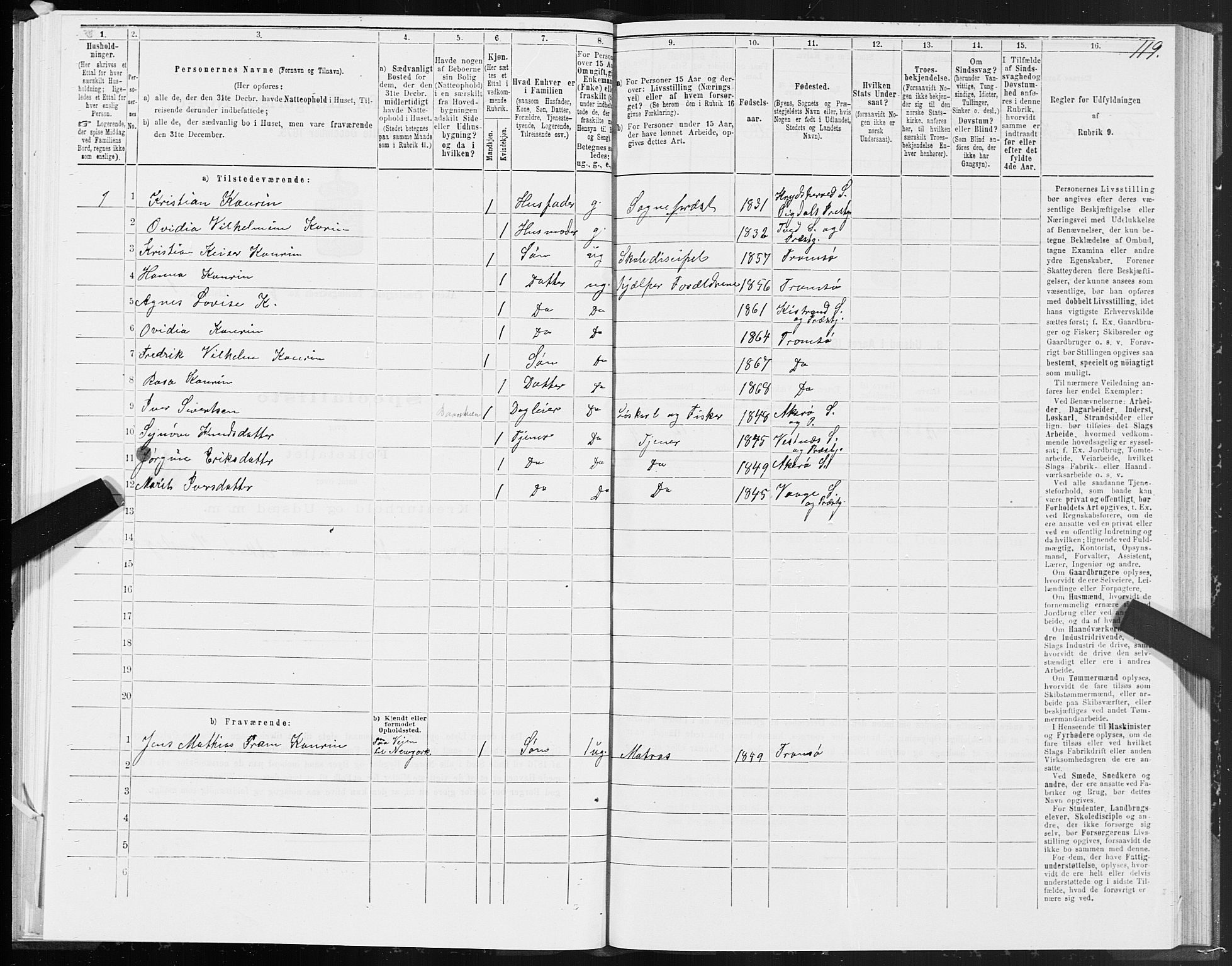 SAT, 1875 census for 1545P Aukra, 1875, p. 2119