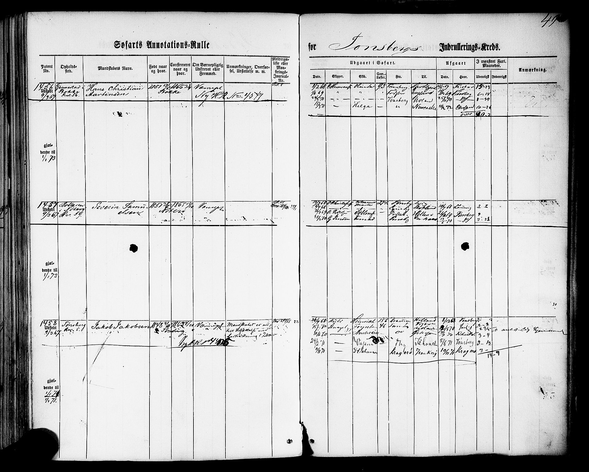 Tønsberg innrulleringskontor, SAKO/A-786/F/Fb/L0001: Annotasjonsrulle Patent nr. 1-1724, 1860-1868, p. 510