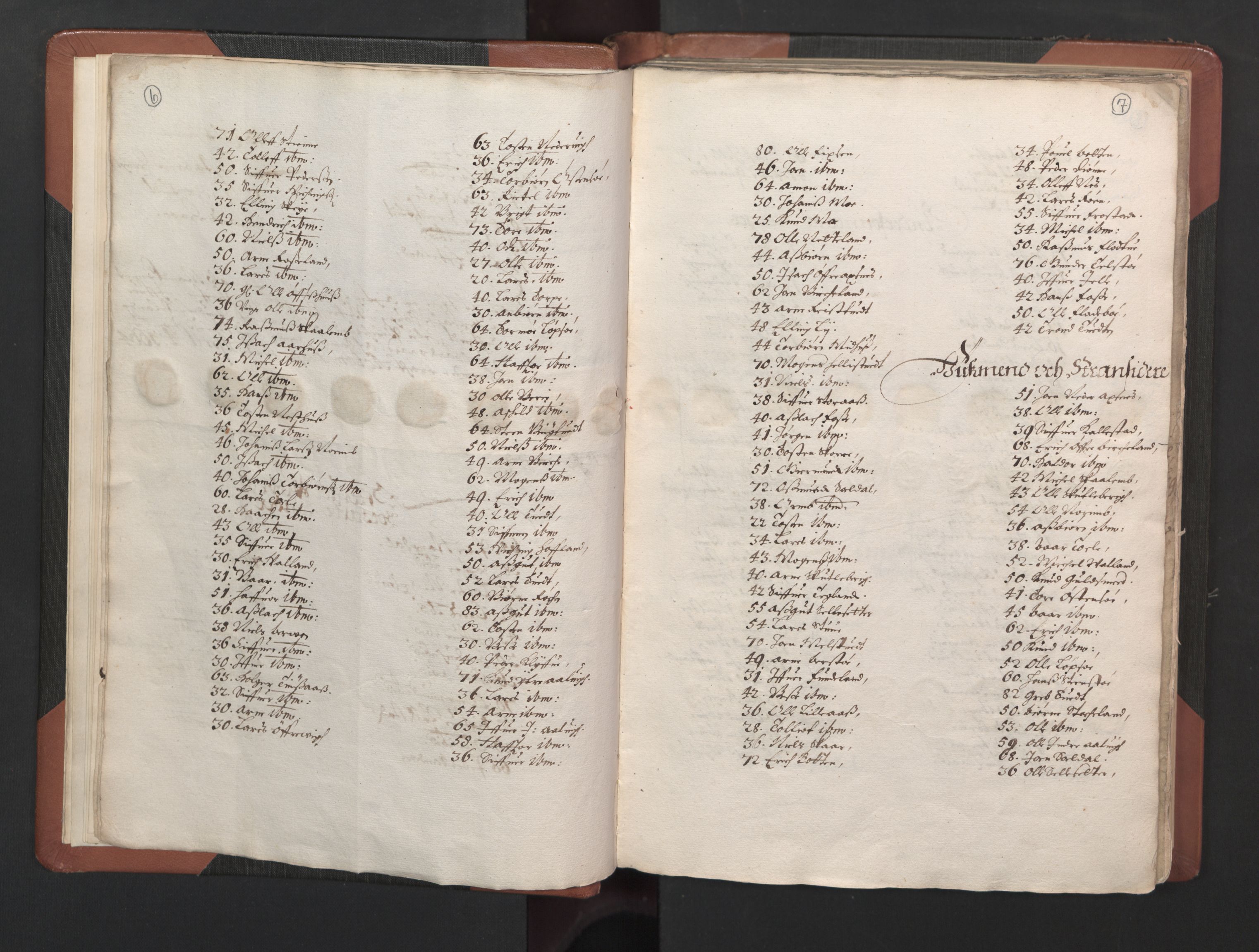 RA, Bailiff's Census 1664-1666, no. 14: Hardanger len, Ytre Sogn fogderi and Indre Sogn fogderi, 1664-1665, p. 6-7