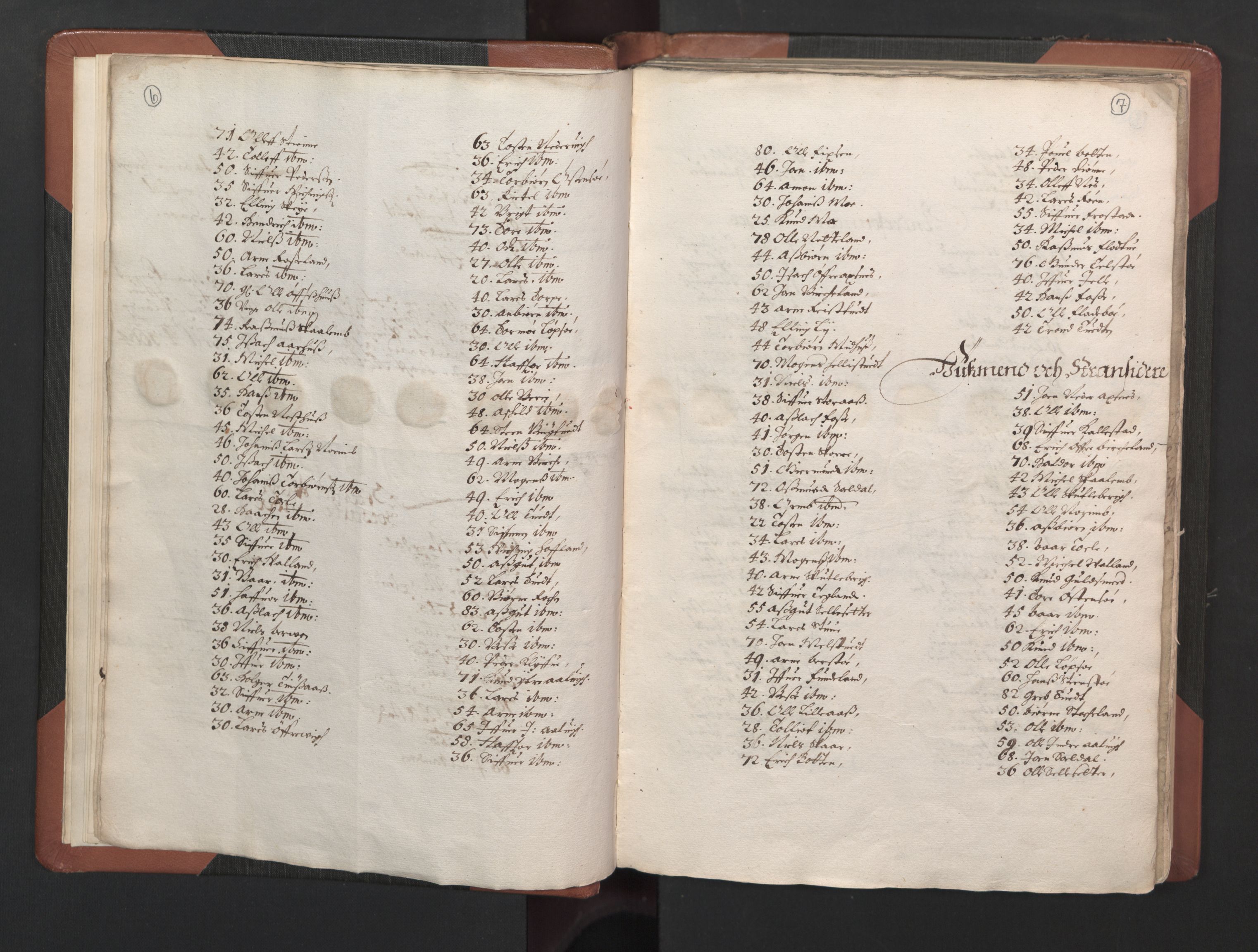 RA, Bailiff's Census 1664-1666, no. 14: Hardanger len, Ytre Sogn fogderi and Indre Sogn fogderi, 1664-1665, p. 6-7